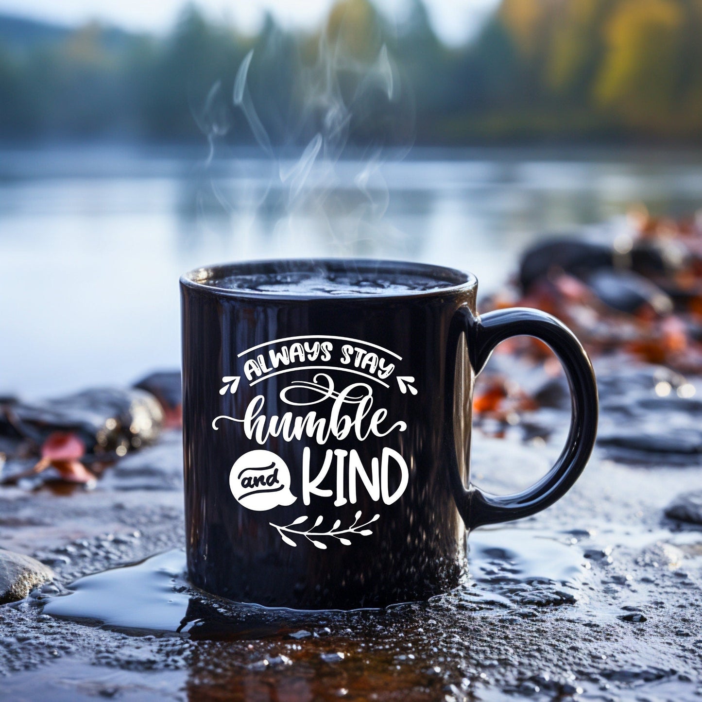 Always Stay Humble and Kind - Bible Verse Faith Coffee Mug - Christian Religious - Dad Mug with Affirmations - Supportive Baptism Gift - Raiden Gate Design