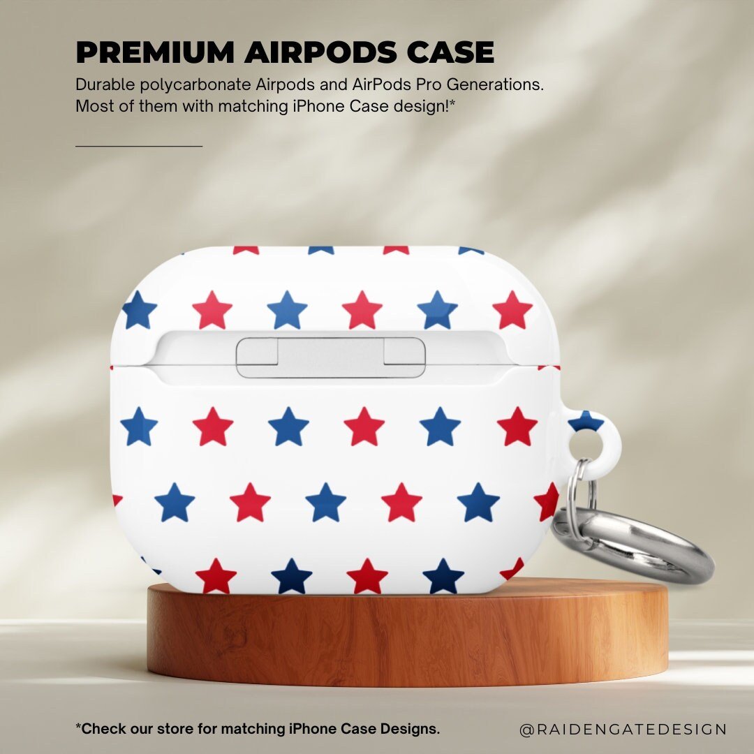 American Flag Stars Custom AirPods Pro Case | Tough AirPods Case - Raiden Gate Design