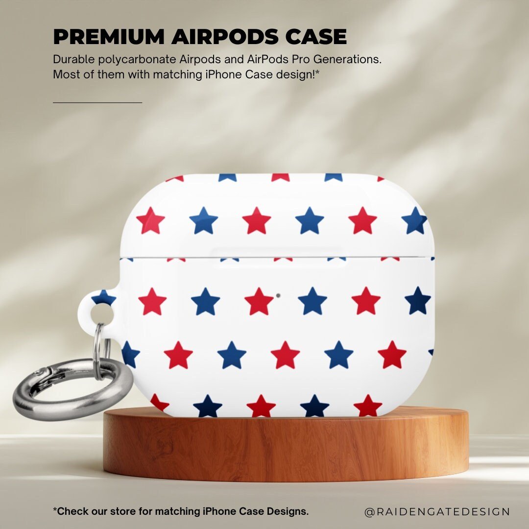 American Flag Stars Custom AirPods Pro Case | Tough AirPods Case - Raiden Gate Design