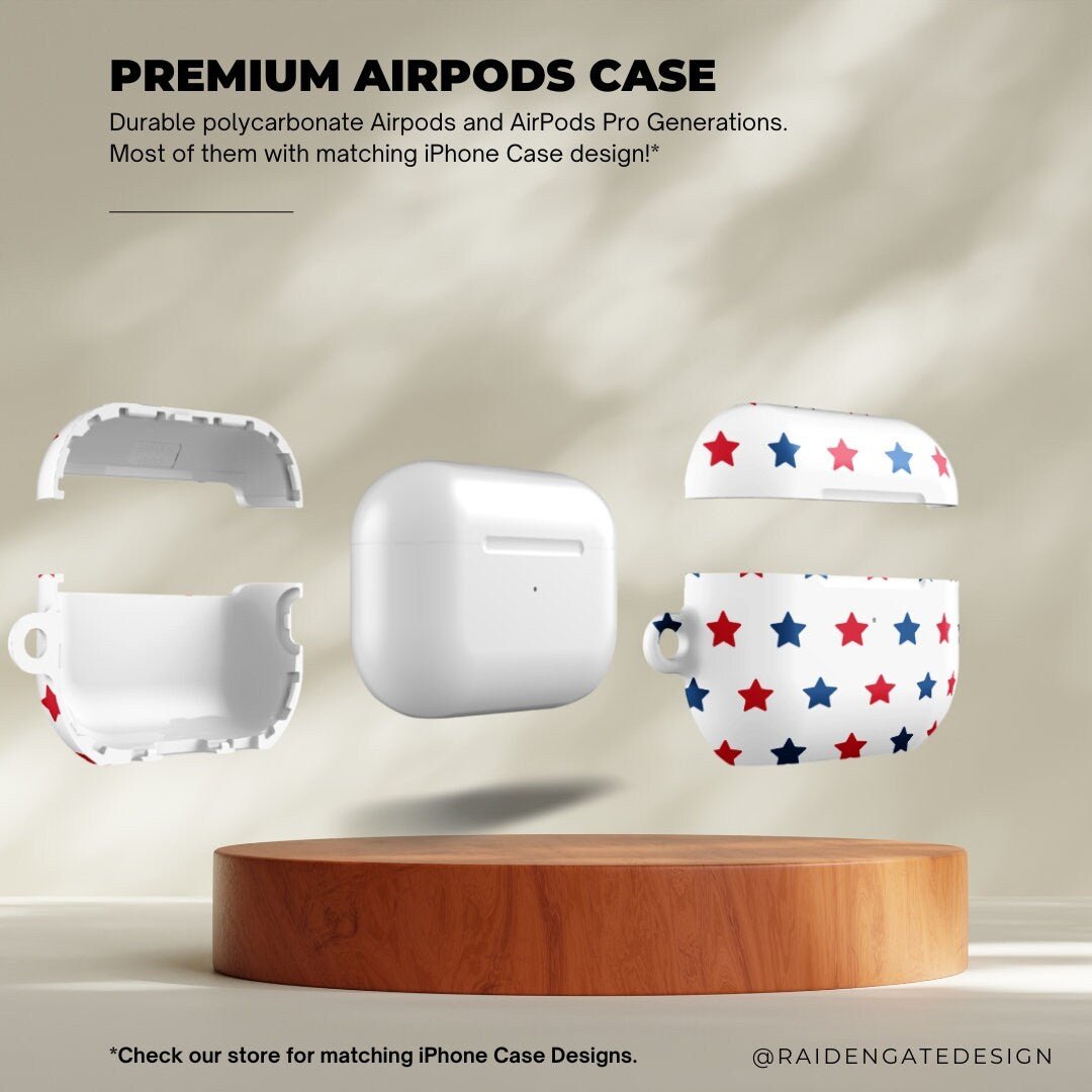 American Flag Stars Custom AirPods Pro Case | Tough AirPods Case - Raiden Gate Design