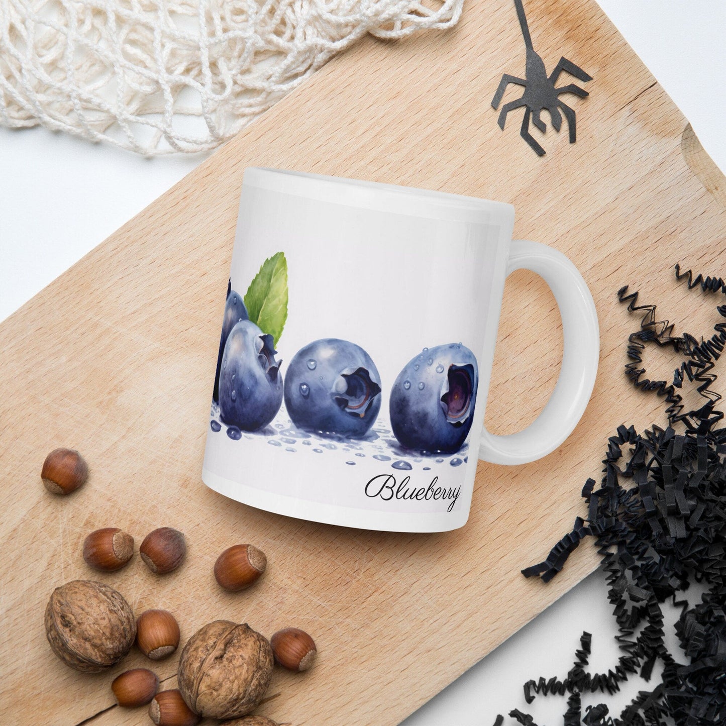 Blueberry Herbal Tea Mug | Teacup | Ceramic Tea Mug | Gifts for Her | Birthday Gift - Raiden Gate Design