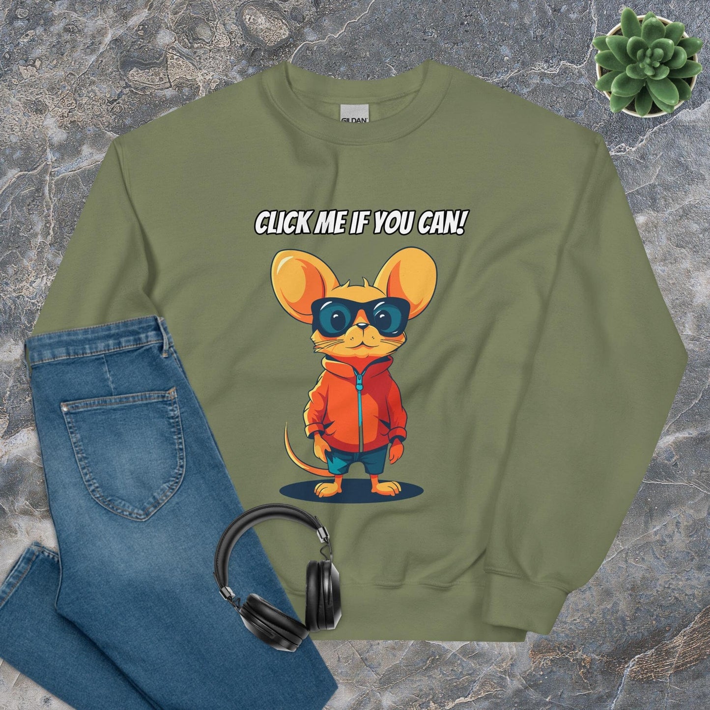 Click Me If You Can Developer Sweatshirt - Raiden Gate Design
