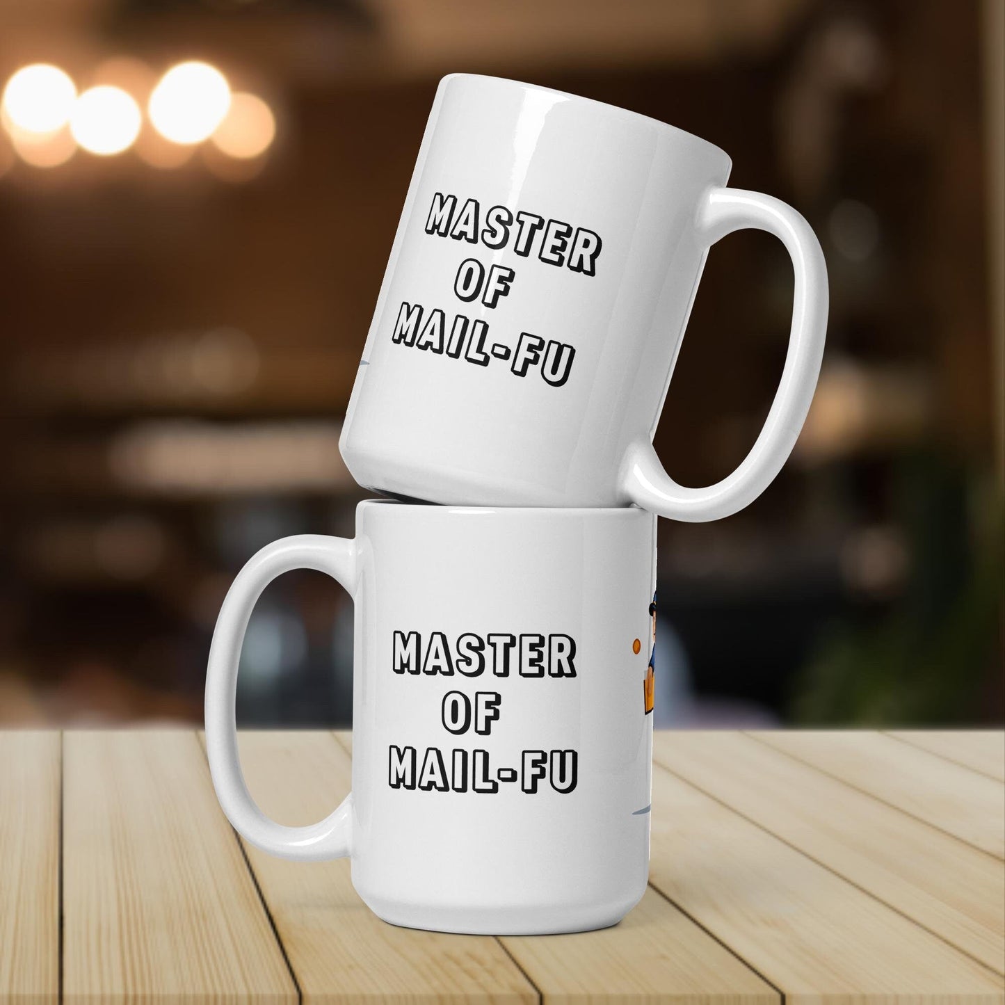 Female Postman Funny Work Mug – The “Master of Mail - fu” Perfect Mail Carrier Mug - Raiden Gate Design