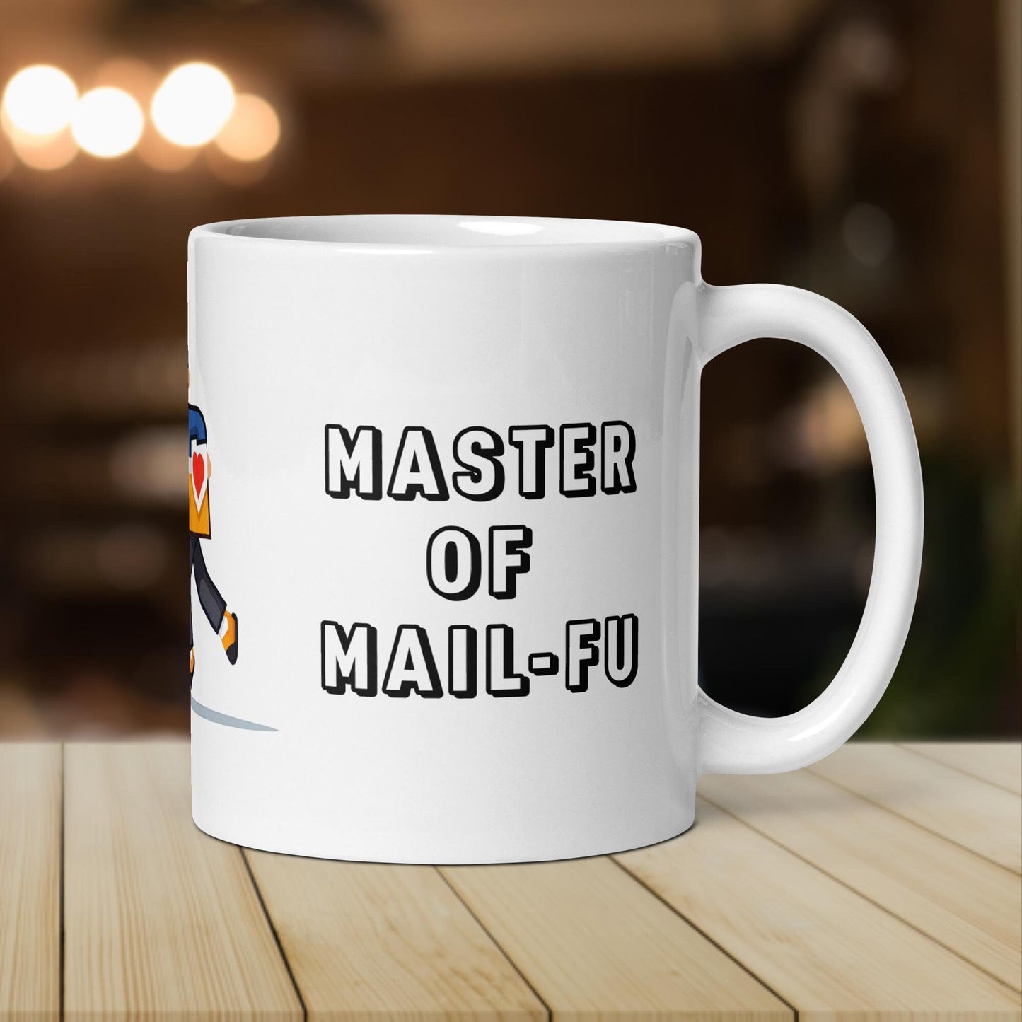 Female Postman Funny Work Mug – The “Master of Mail - fu” Perfect Mail Carrier Mug - Raiden Gate Design