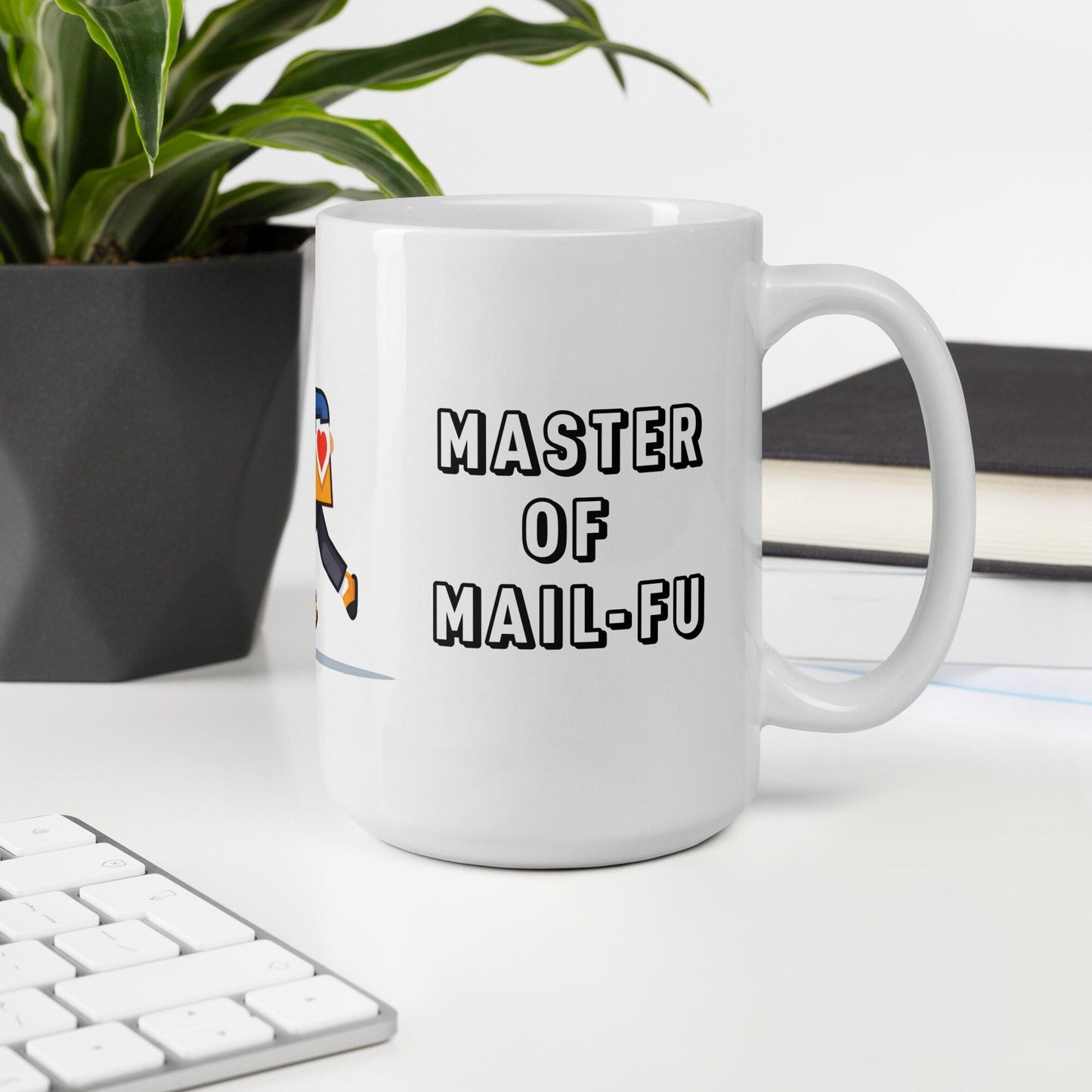 Female Postman Funny Work Mug – The “Master of Mail - fu” Perfect Mail Carrier Mug - Raiden Gate Design