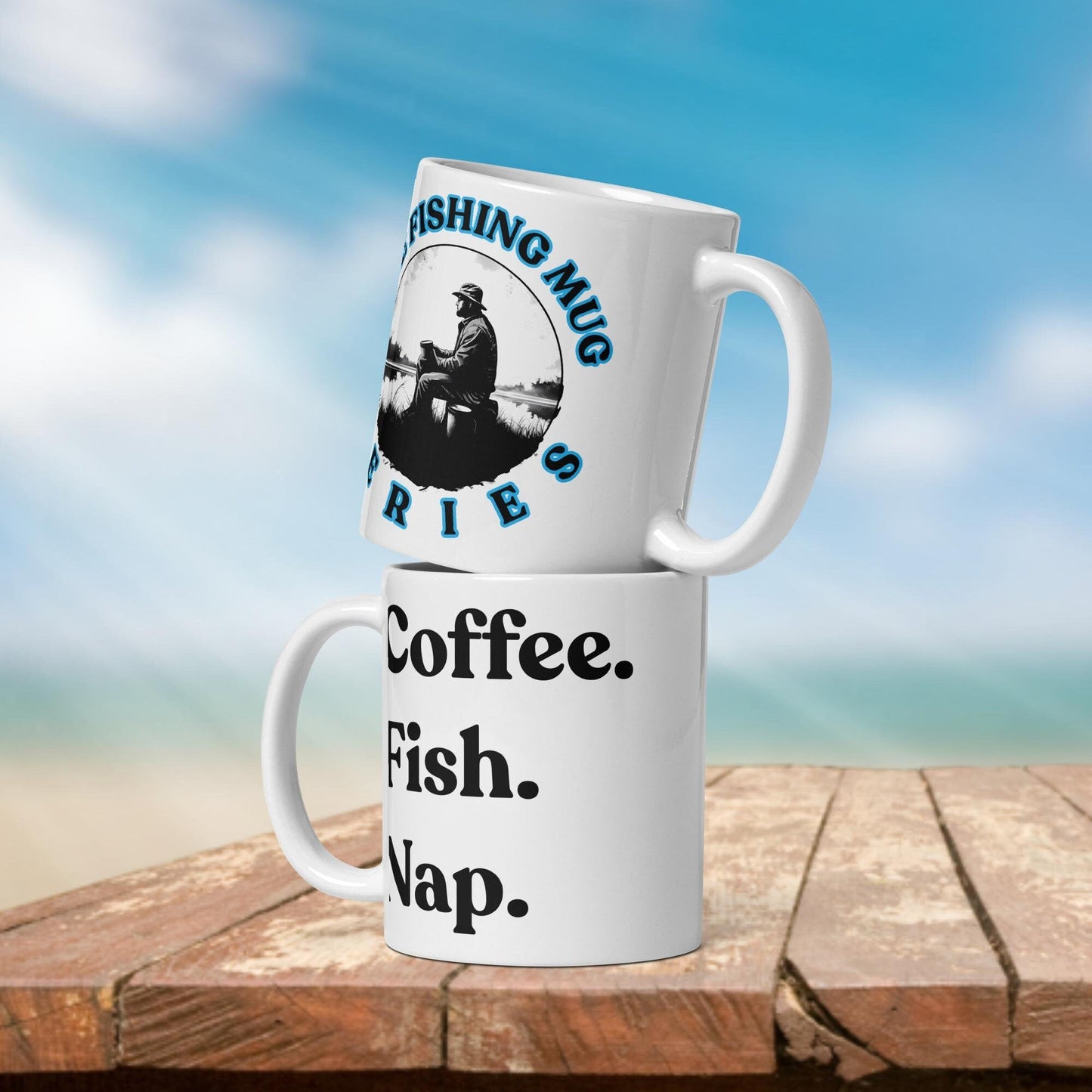 Fishing Mug: “Coffee. Fish. Nap.” | Angler Mug | Fishing Coffee Mug | Dad Gift - Raiden Gate Design