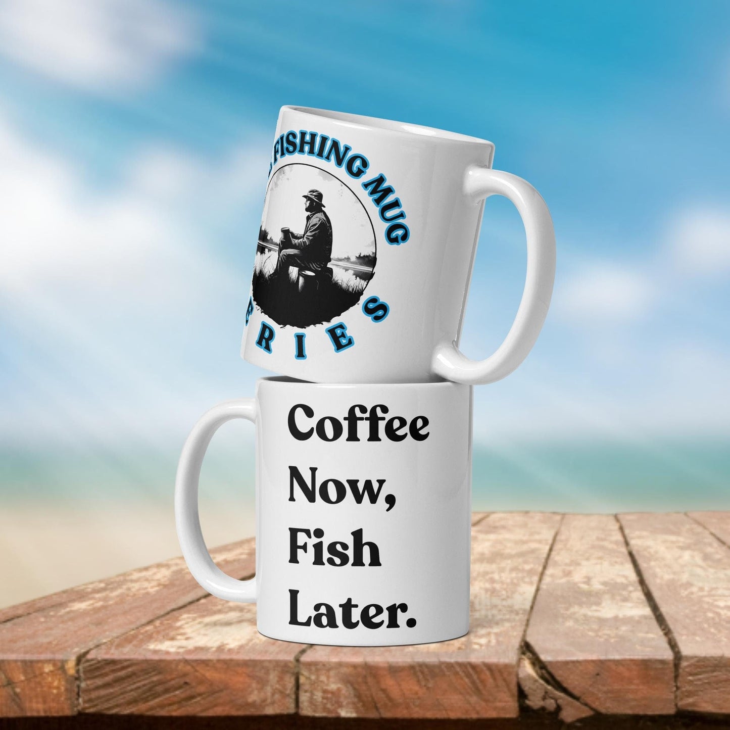 Fishing Mug: “Coffee Now, Fish Later.” | Angler Mug | Fishing Coffee Mug | Dad Gift - Raiden Gate Design