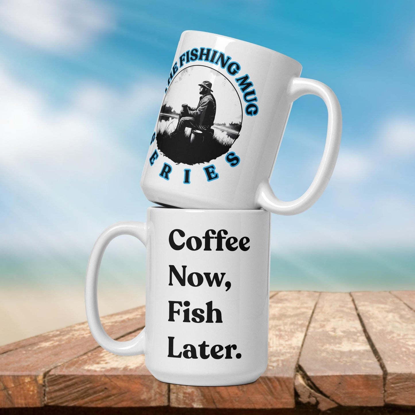 Fishing Mug: “Coffee Now, Fish Later.” | Angler Mug | Fishing Coffee Mug | Dad Gift - Raiden Gate Design
