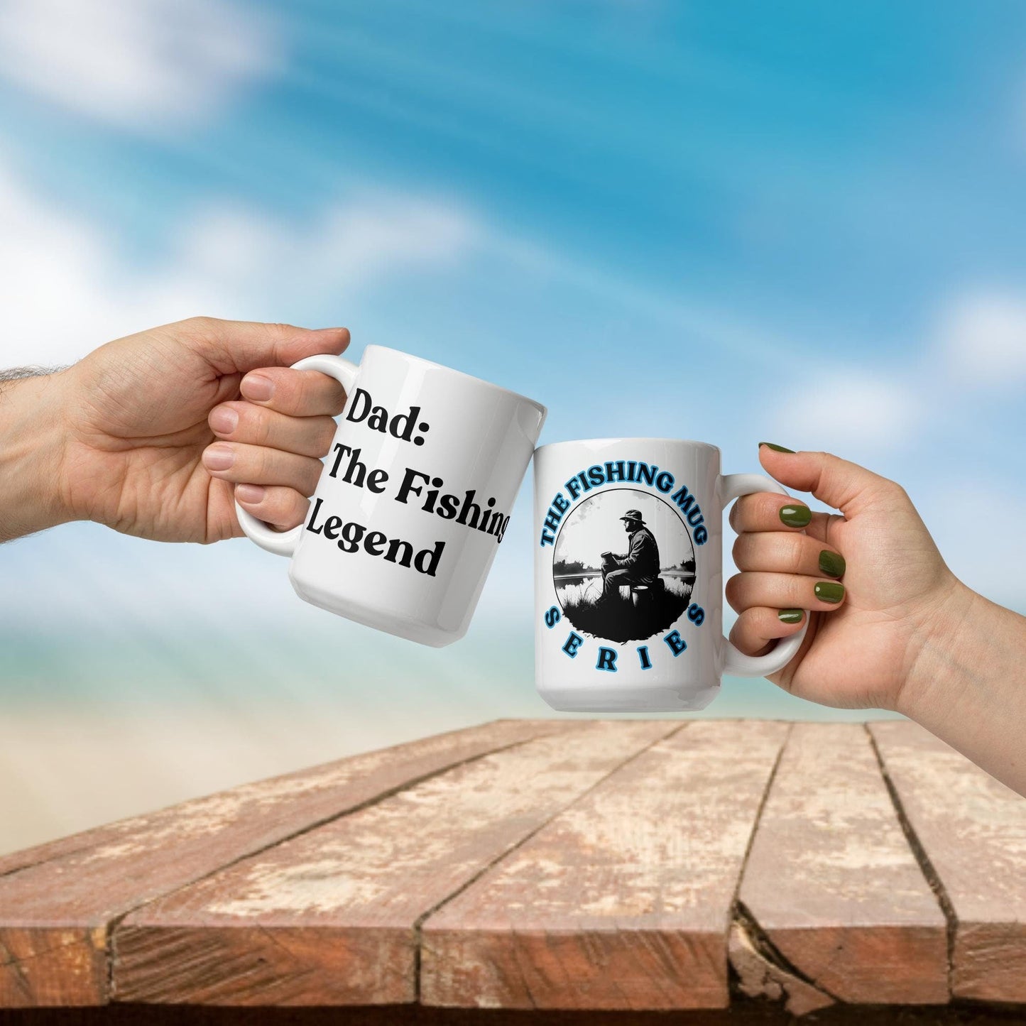 Fishing Mug: “Dad The Fishing Legend.” | Angler Mug | Fishing Coffee Mug | Dad Gift - Raiden Gate Design