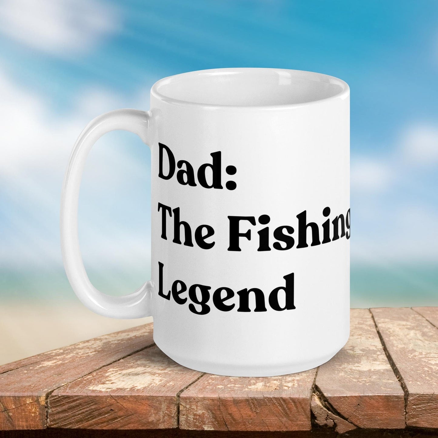 Fishing Mug: “Dad The Fishing Legend.” | Angler Mug | Fishing Coffee Mug | Dad Gift - Raiden Gate Design