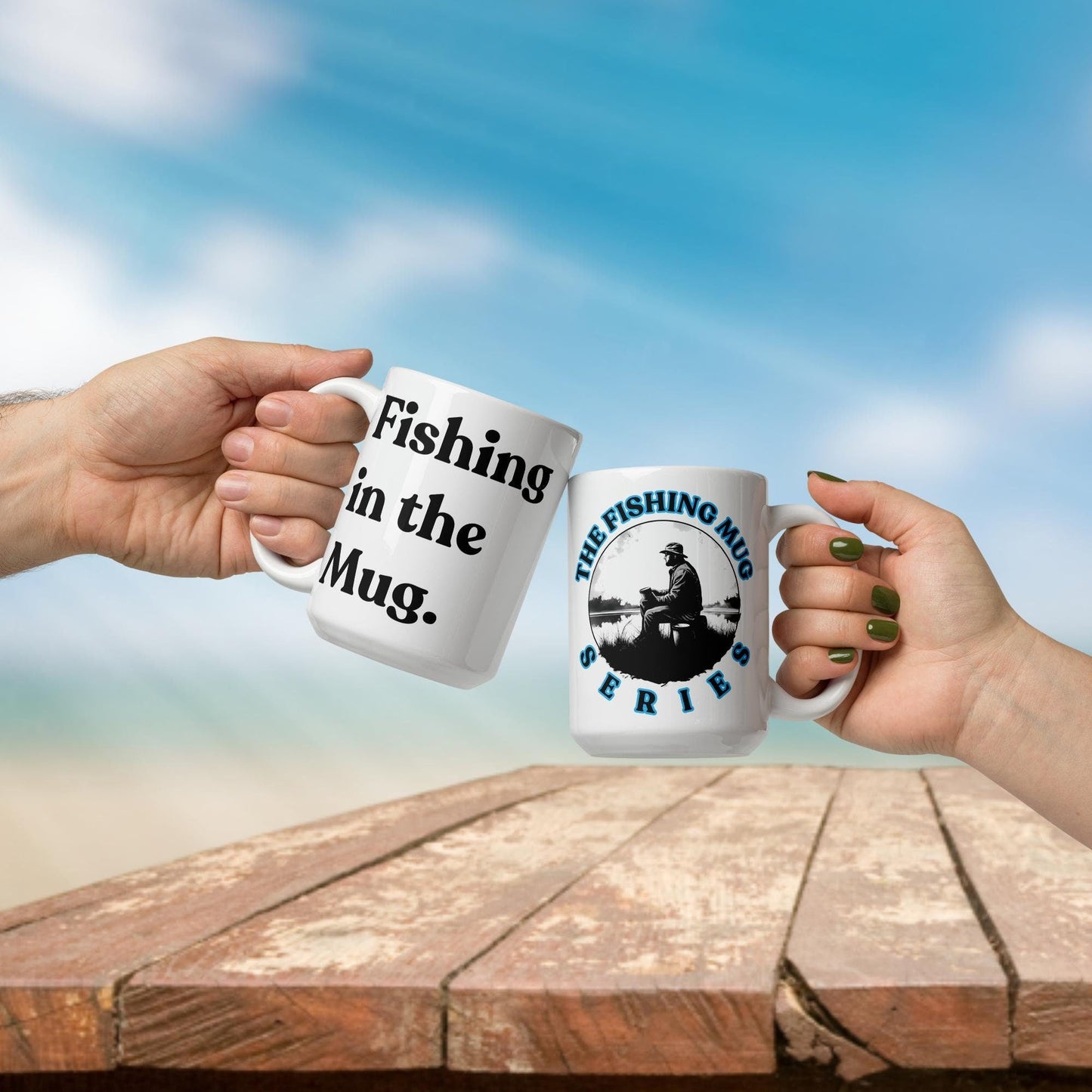 Fishing Mug: “Fishing in the Mug.” | Angler Mug | Fishing Coffee Mug | Dad Gift - Raiden Gate Design