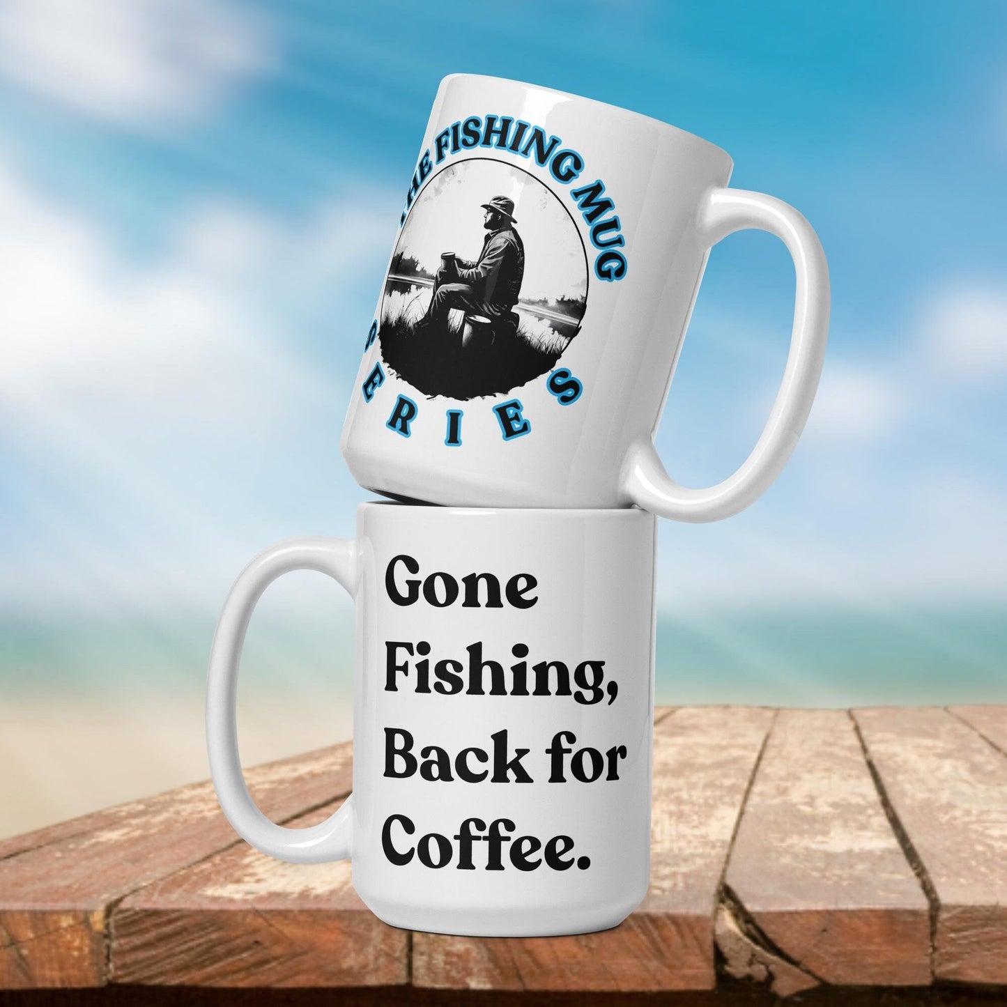 Fishing Mug: “Gone Fishing, Back for Coffee.” | Angler Mug | Fishing Coffee Mug | Dad Gift - Raiden Gate Design