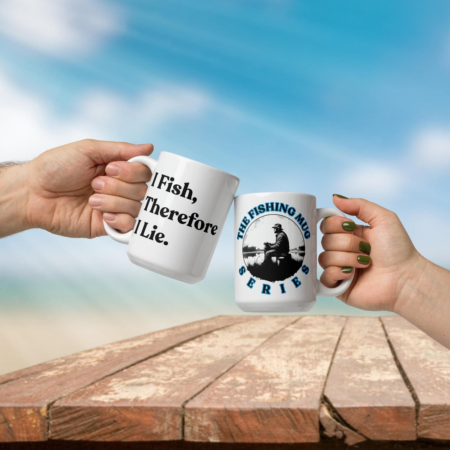 Fishing Mug: “I Fish, Therefore I Lie.” | Angler Mug | Fishing Coffee Mug | Dad Gift - Raiden Gate Design