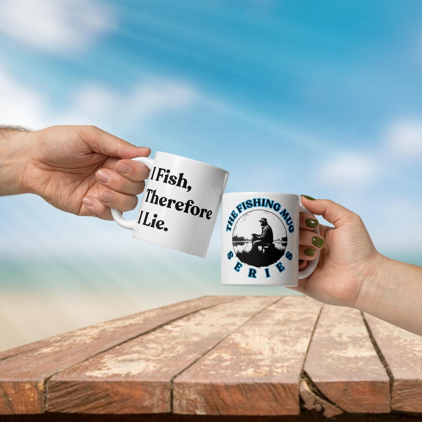 Fishing Mug: “I Fish, Therefore I Lie.” | Angler Mug | Fishing Coffee Mug | Dad Gift - Raiden Gate Design