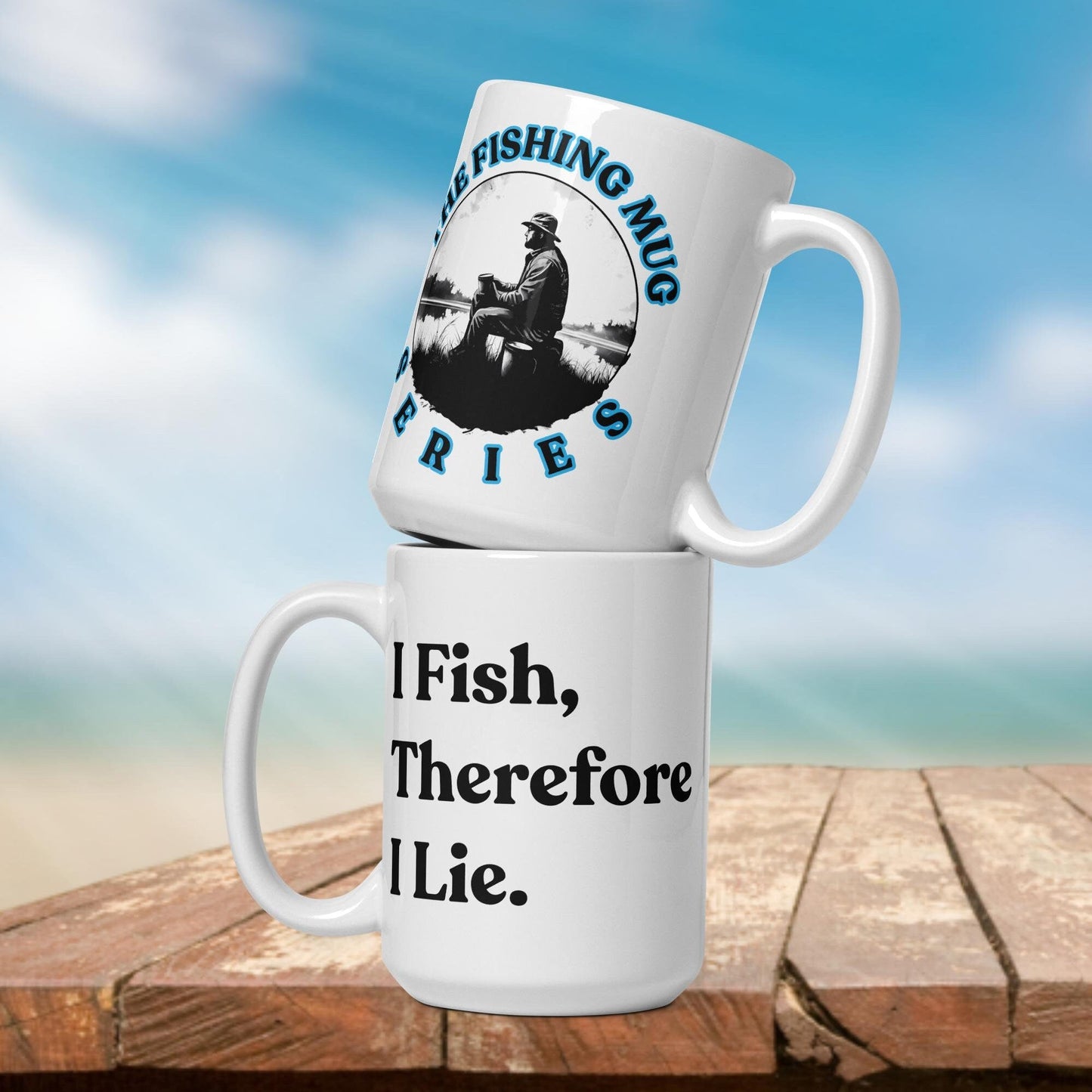 Fishing Mug: “I Fish, Therefore I Lie.” | Angler Mug | Fishing Coffee Mug | Dad Gift - Raiden Gate Design