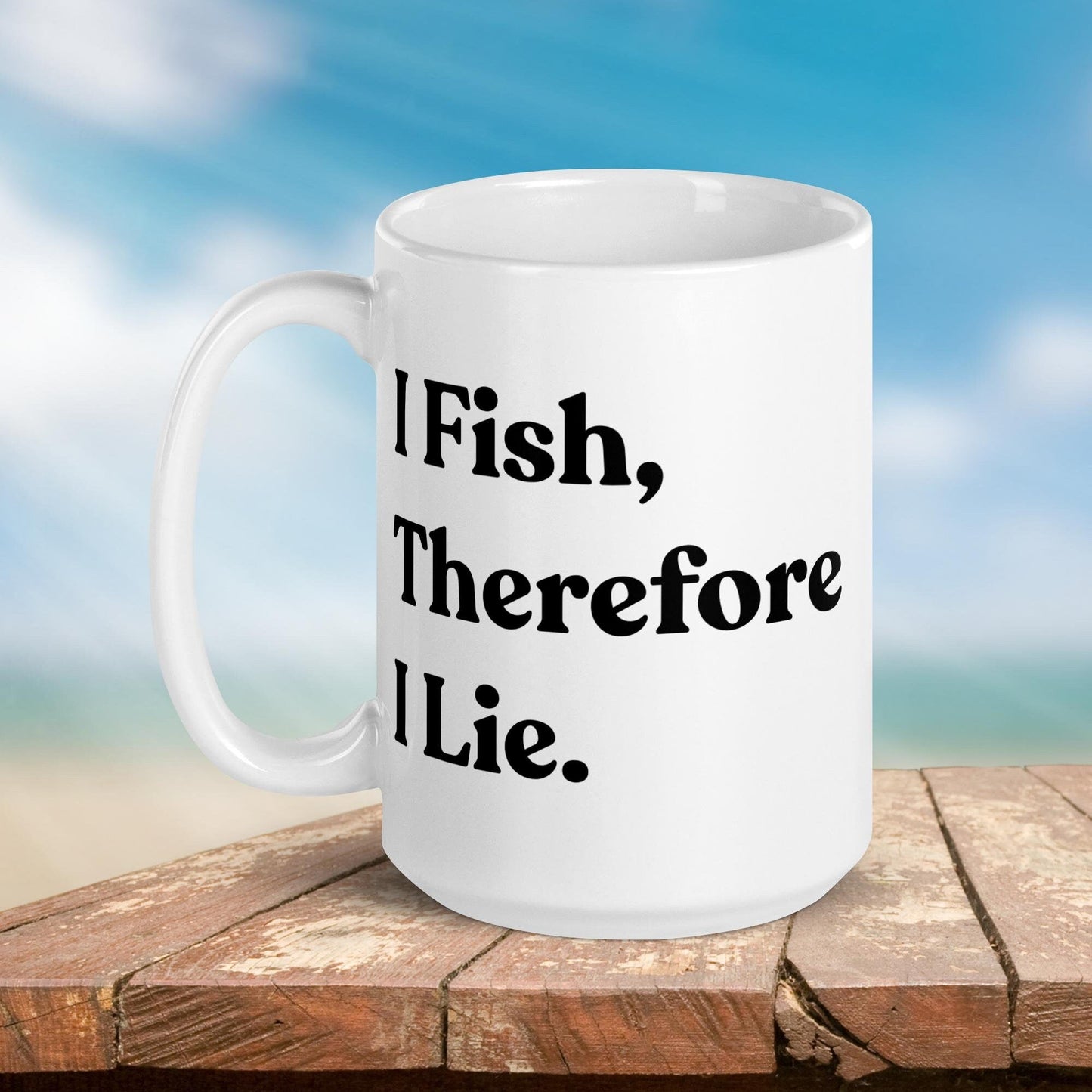 Fishing Mug: “I Fish, Therefore I Lie.” | Angler Mug | Fishing Coffee Mug | Dad Gift - Raiden Gate Design