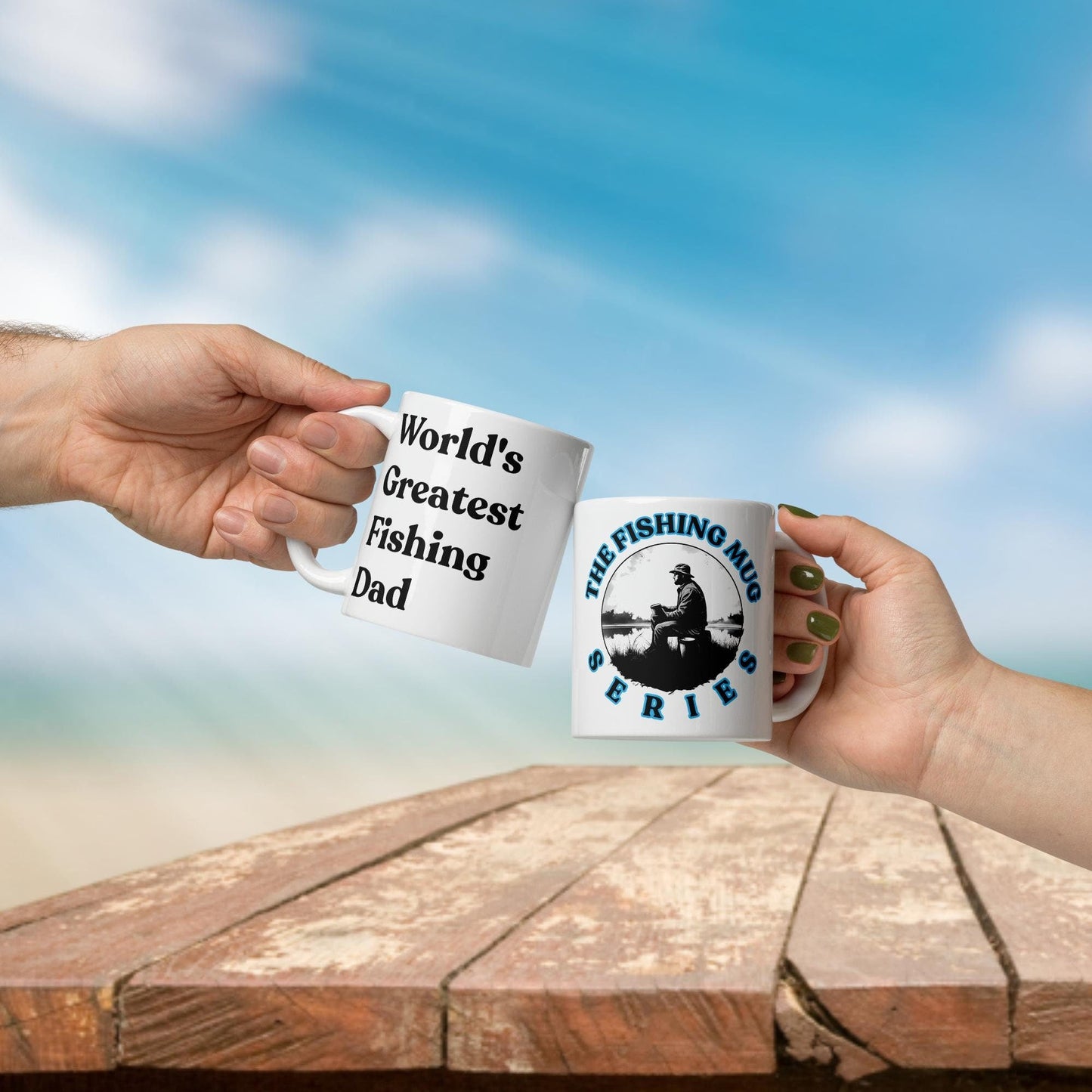 Fishing Mug: “World's Greatest Fishing Dad.” | Angler Mug | Fishing Coffee Mug | Dad Gift - Raiden Gate Design