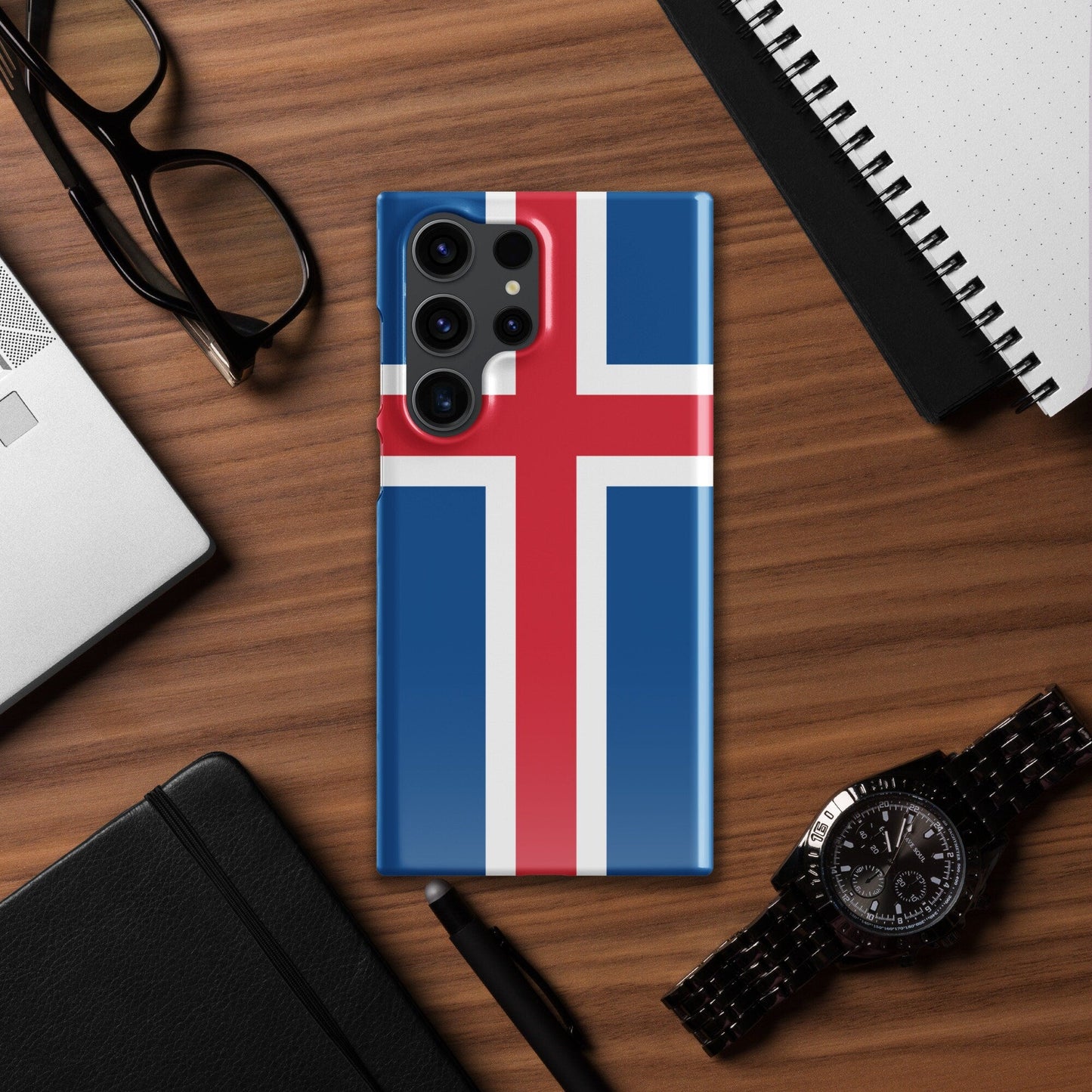 Iceland Flag Samsung Galaxy Phone Case for Samsung S24 and Samsung S23 for Patriots - Raiden Gate Design