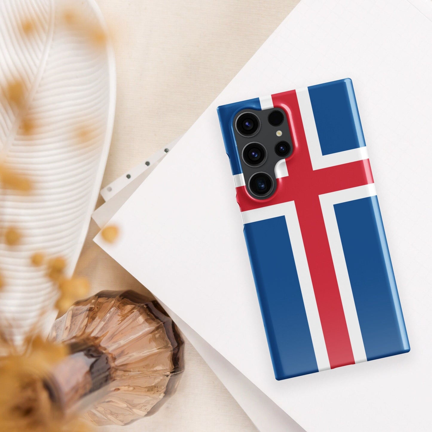 Iceland Flag Samsung Galaxy Phone Case for Samsung S24 and Samsung S23 for Patriots - Raiden Gate Design