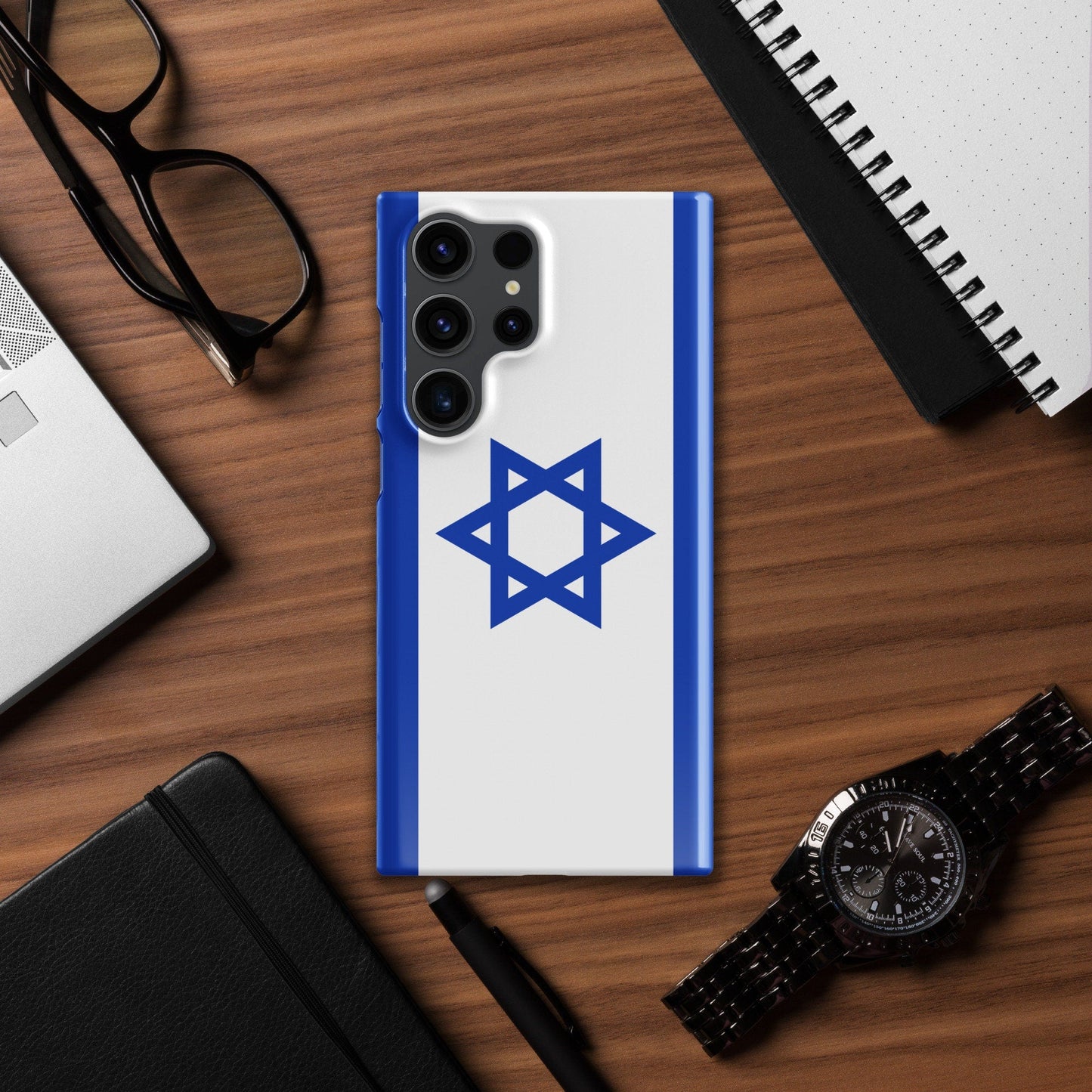 Israel Flag Samsung Galaxy Phone Case for Samsung S24 and Samsung S23 for Patriots - Raiden Gate Design