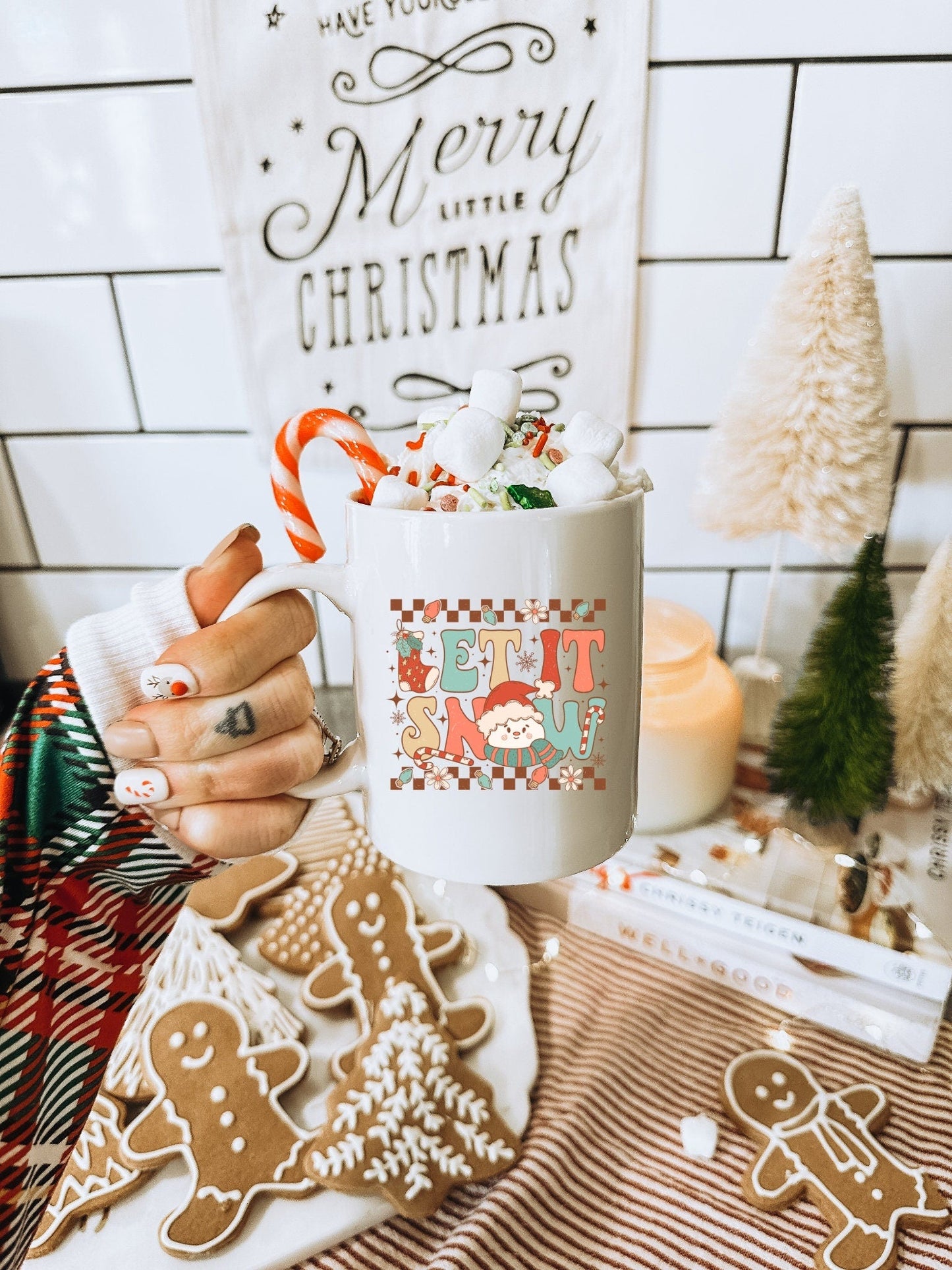 Let it Snow Vintage Christmas Coffee Mug | Funny Gnome Christmas Mug | Cute Christmas Season Mug for Kids - Raiden Gate Design