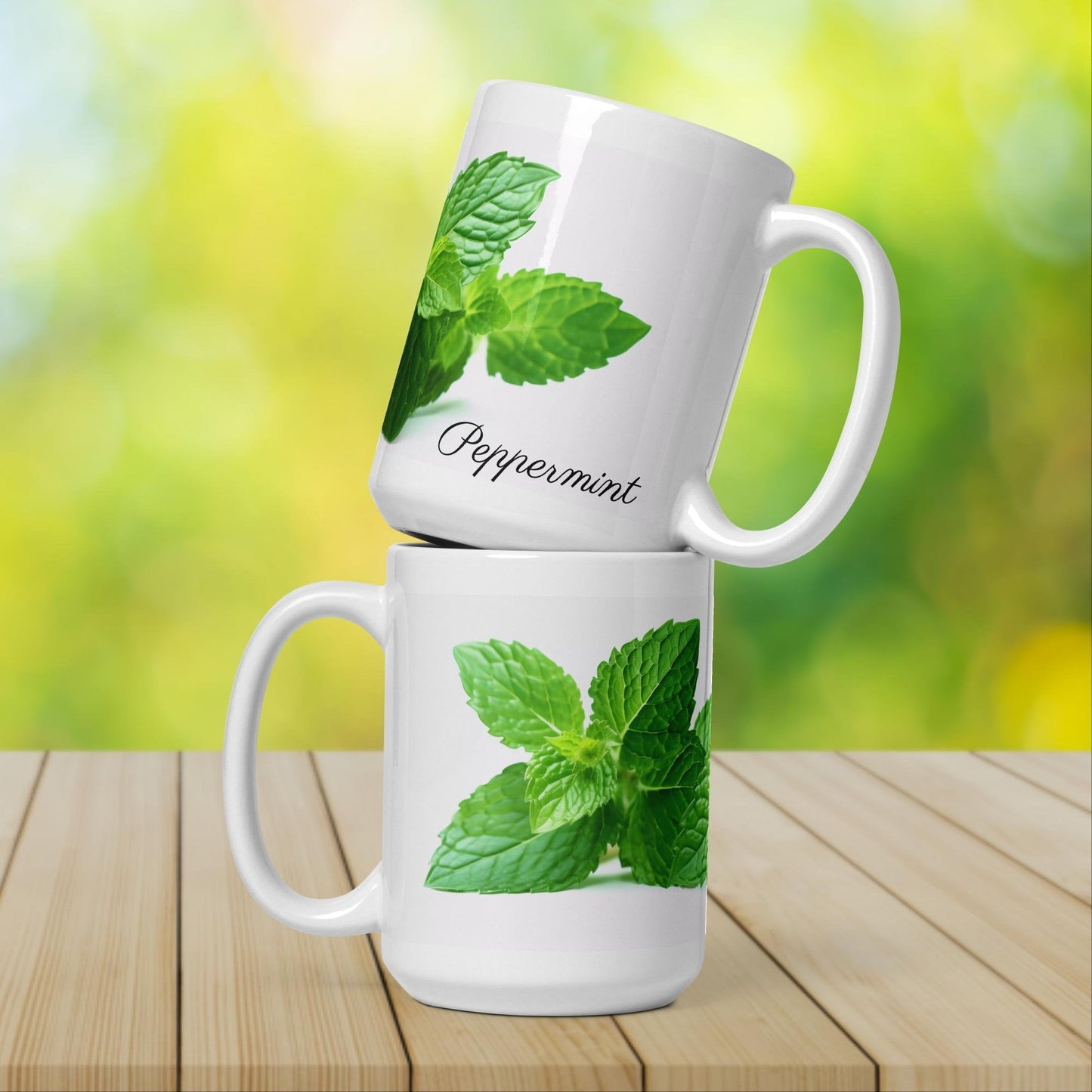 Peppermint Herbal Tea Mug | Teacup | Ceramic Tea Mug | Gifts for Her | Birthday Gift - Raiden Gate Design