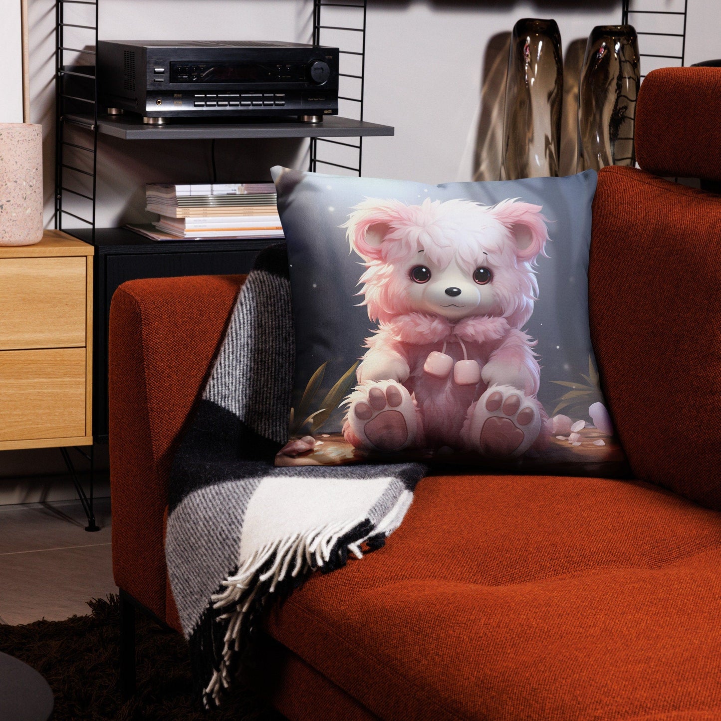 Pink Cub | Anime Pillow | Kawaii Pillow | Decorative Pillow | Throw Pillow - Raiden Gate Design