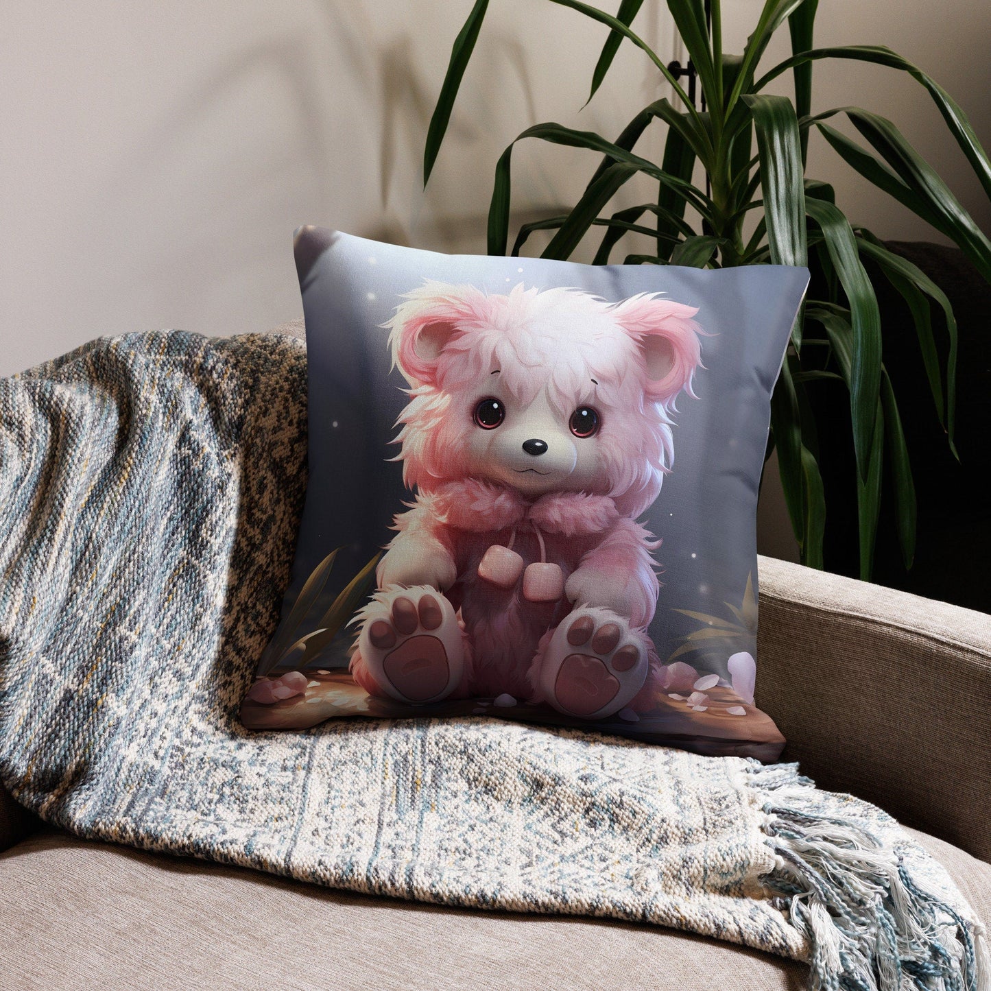 Pink Cub | Anime Pillow | Kawaii Pillow | Decorative Pillow | Throw Pillow - Raiden Gate Design