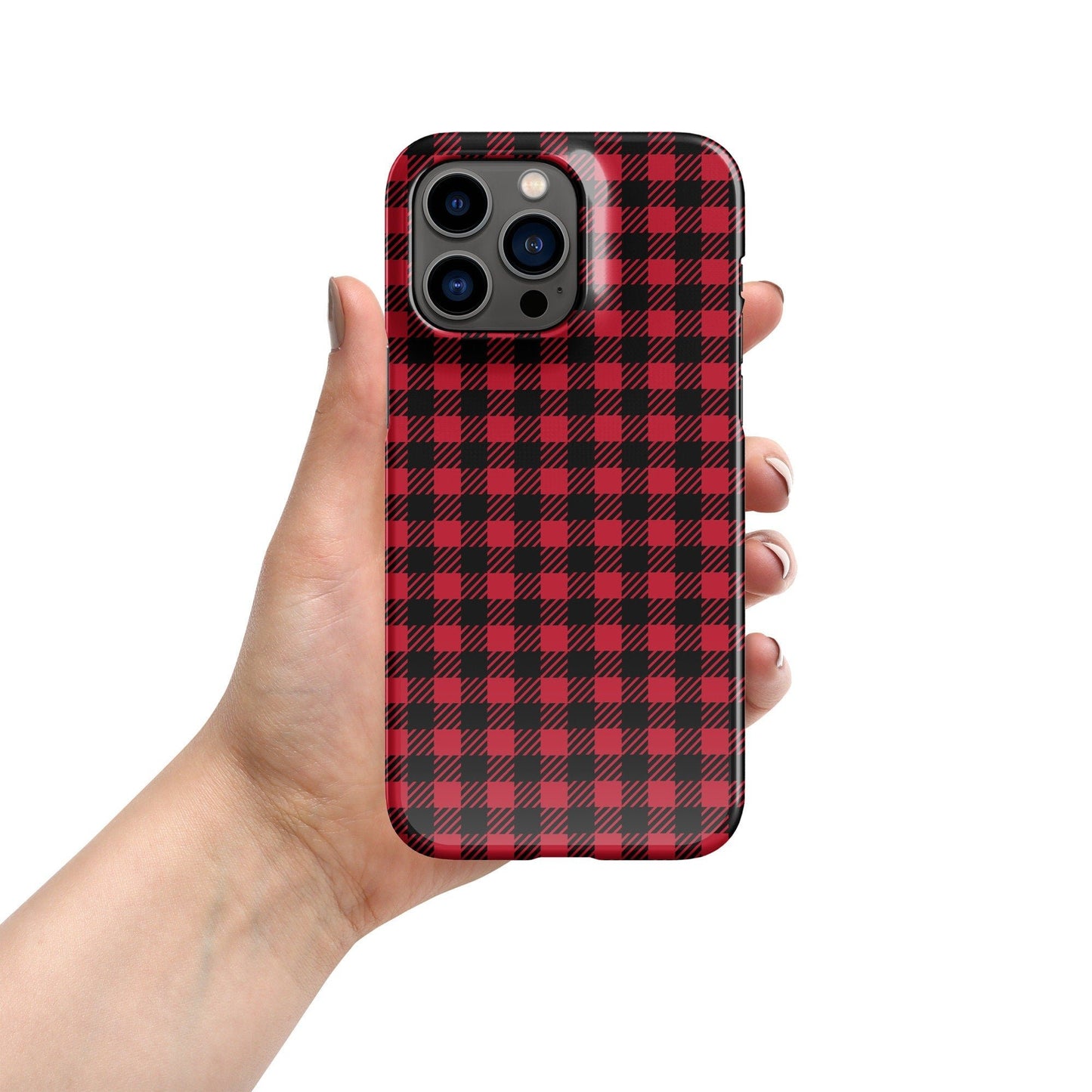 Premium Scottish Red Square Folk Kilt | Aesthetic Phone Case | iPhone 15 Pro Max | Phone Case | Tough Case - Raiden Gate Design