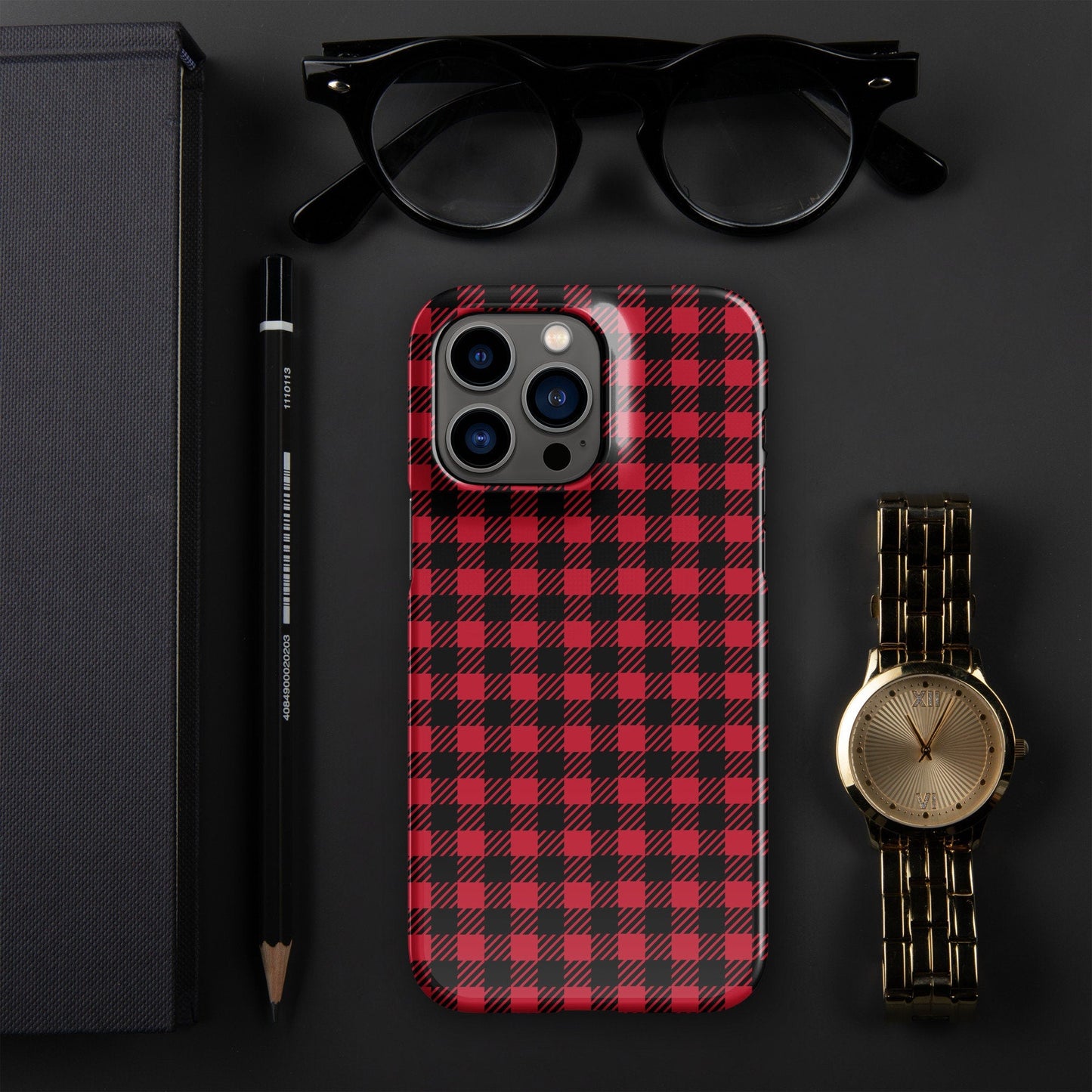 Premium Scottish Red Square Folk Kilt | Aesthetic Phone Case | iPhone 15 Pro Max | Phone Case | Tough Case - Raiden Gate Design