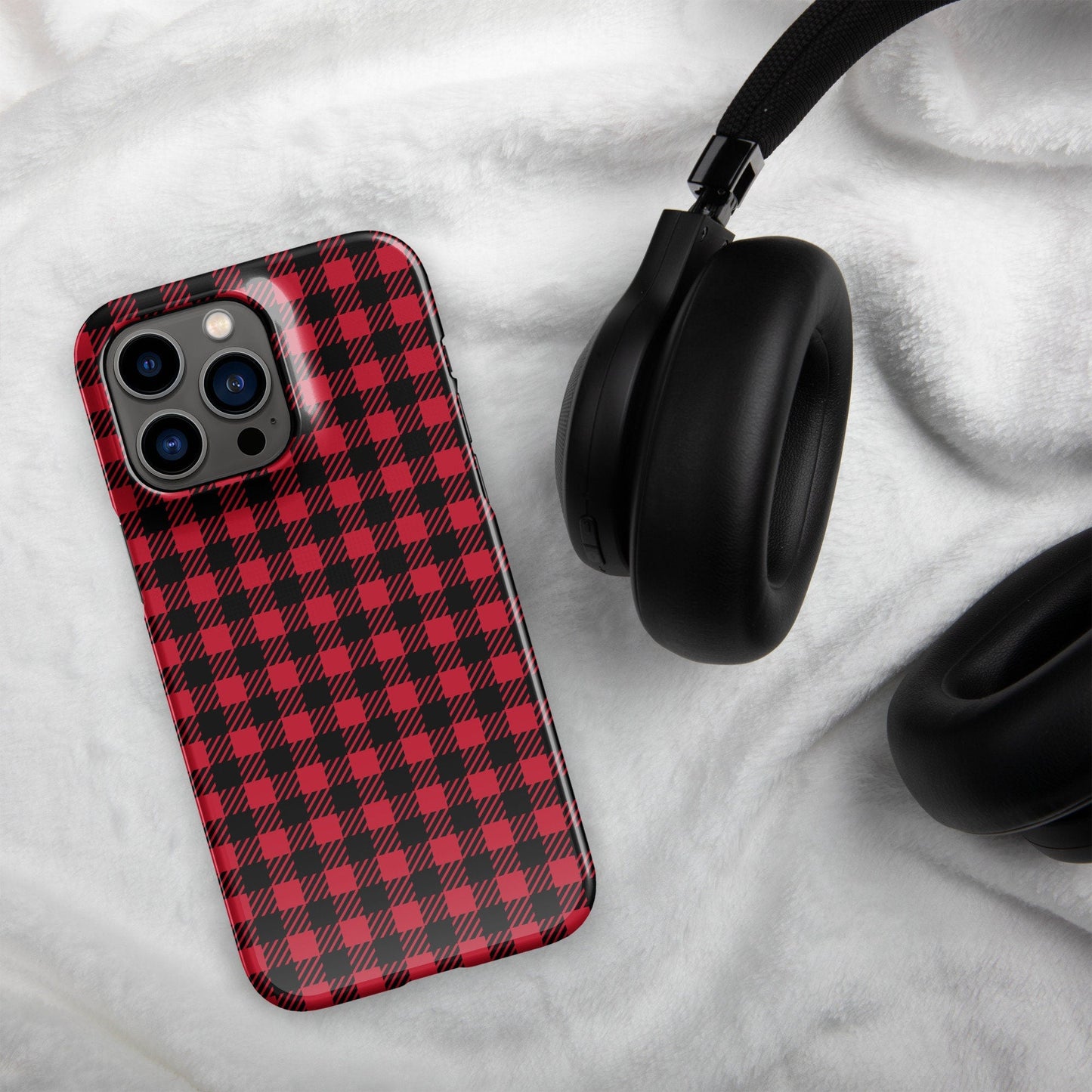Premium Scottish Red Square Folk Kilt | Aesthetic Phone Case | iPhone 15 Pro Max | Phone Case | Tough Case - Raiden Gate Design