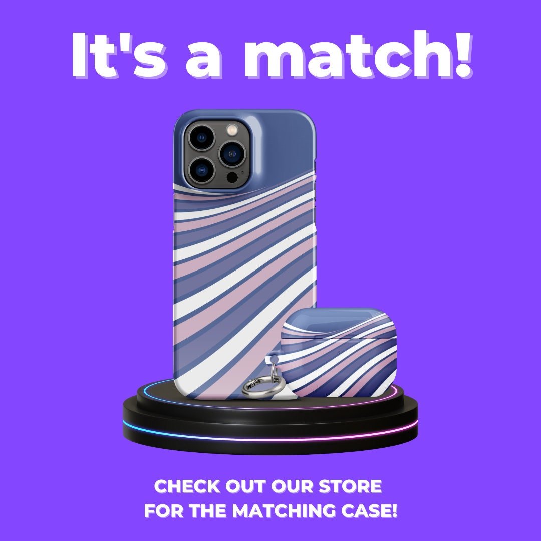 Purple Waves Custom AirPods Pro Case | Tough AirPods Case - Raiden Gate Design