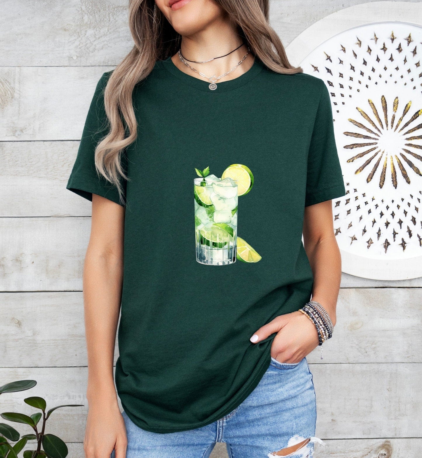 Rickey Standard Groom or Bride Cocktail Bar Shirt - Minimalist Aesthetic T-Shirt for Bachelor or Hen Party - Fun and Chic Design - Raiden Gate Design