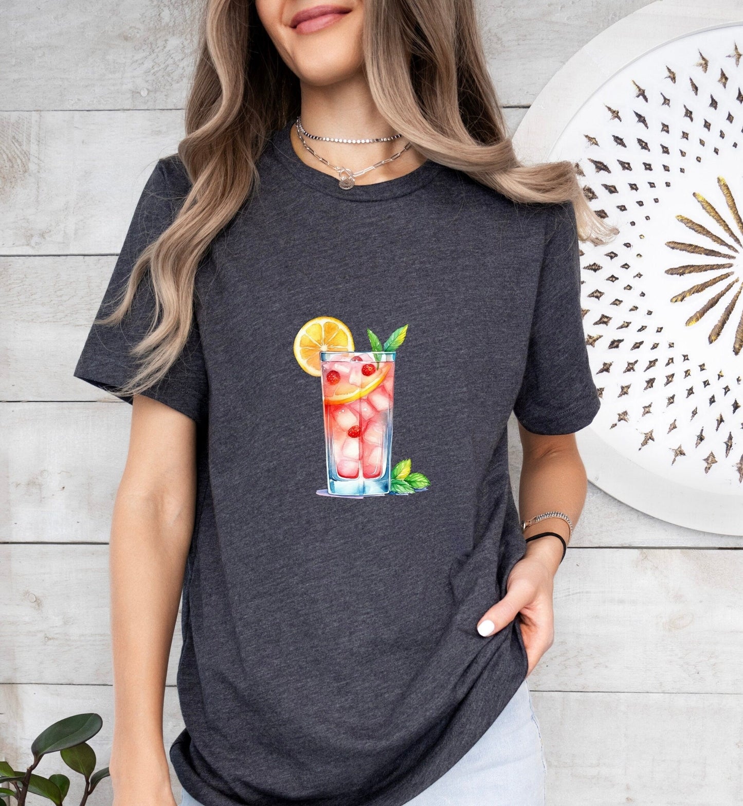 Sea Breeze Groom or Bride Cocktail Bar Shirt - Minimalist Aesthetic T-Shirt for Bachelor or Hen Party - Fun and Chic Design - Raiden Gate Design