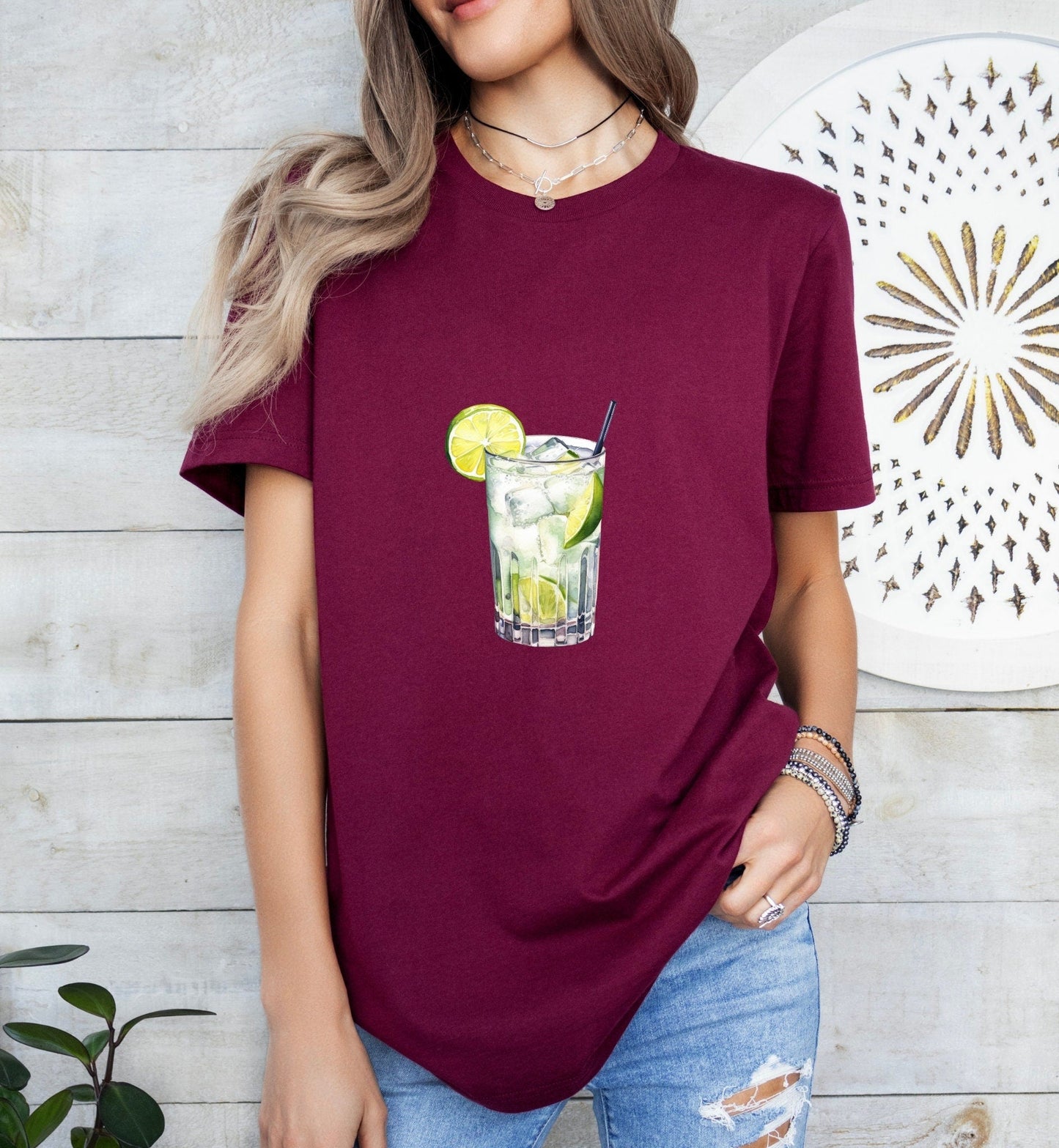 Tequila Collins Cocktail Groom or Bride Cocktail Bar Shirt - Minimalist Aesthetic T-Shirt for Bachelor or Hen Party - Fun and Chic Design - Raiden Gate Design