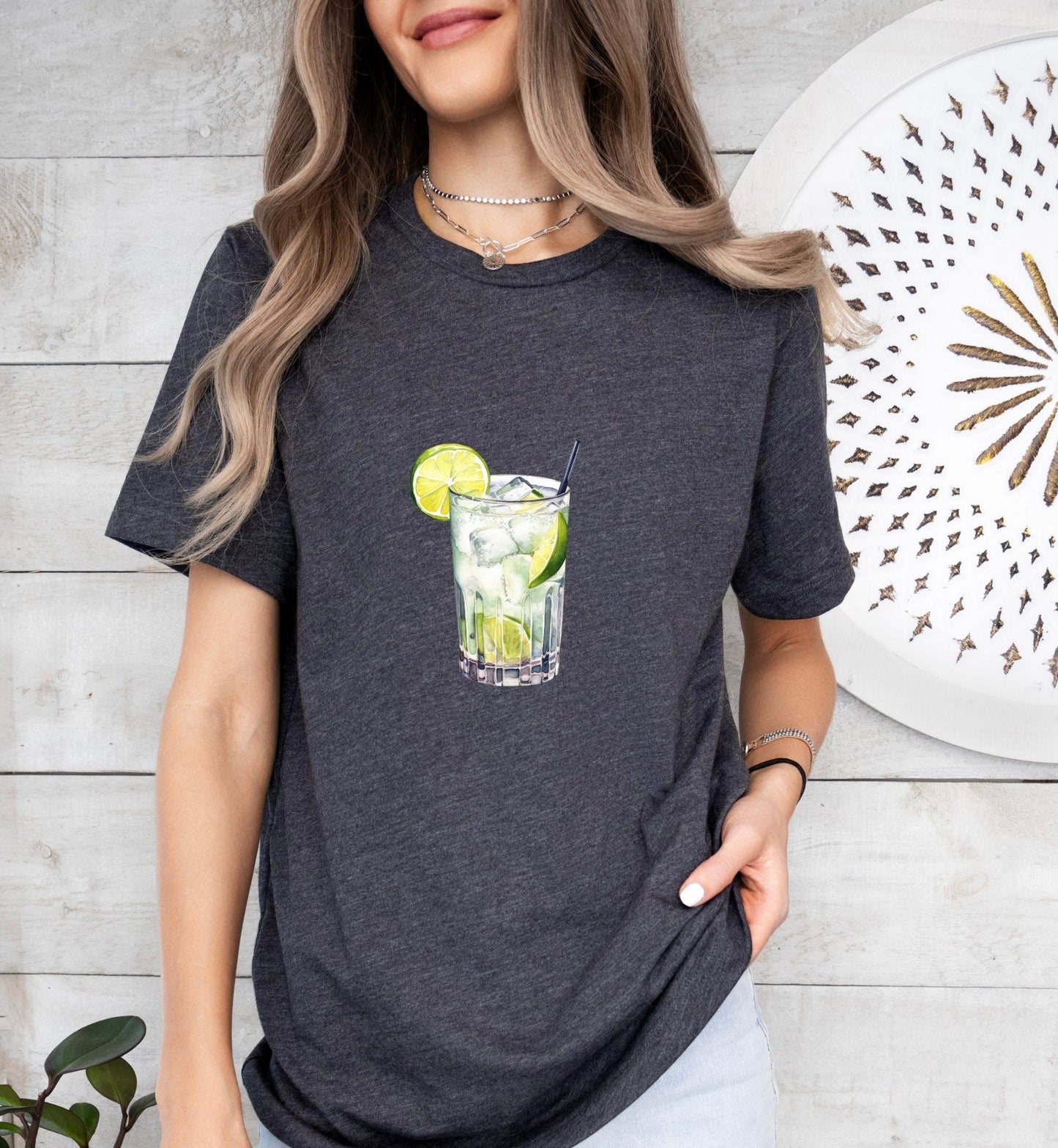 Tequila Collins Cocktail Groom or Bride Cocktail Bar Shirt - Minimalist Aesthetic T-Shirt for Bachelor or Hen Party - Fun and Chic Design - Raiden Gate Design