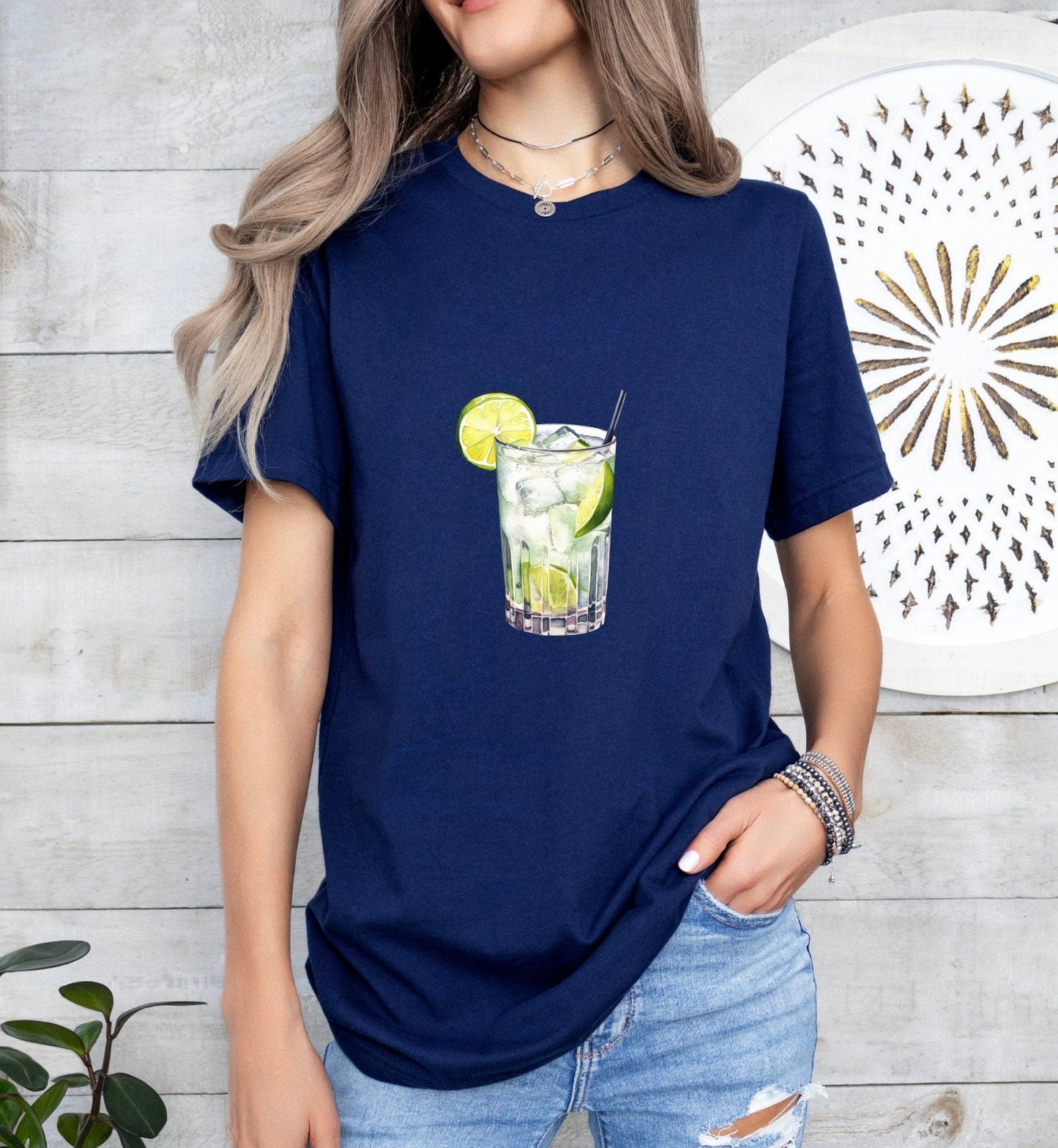 Tequila Collins Cocktail Groom or Bride Cocktail Bar Shirt - Minimalist Aesthetic T-Shirt for Bachelor or Hen Party - Fun and Chic Design - Raiden Gate Design