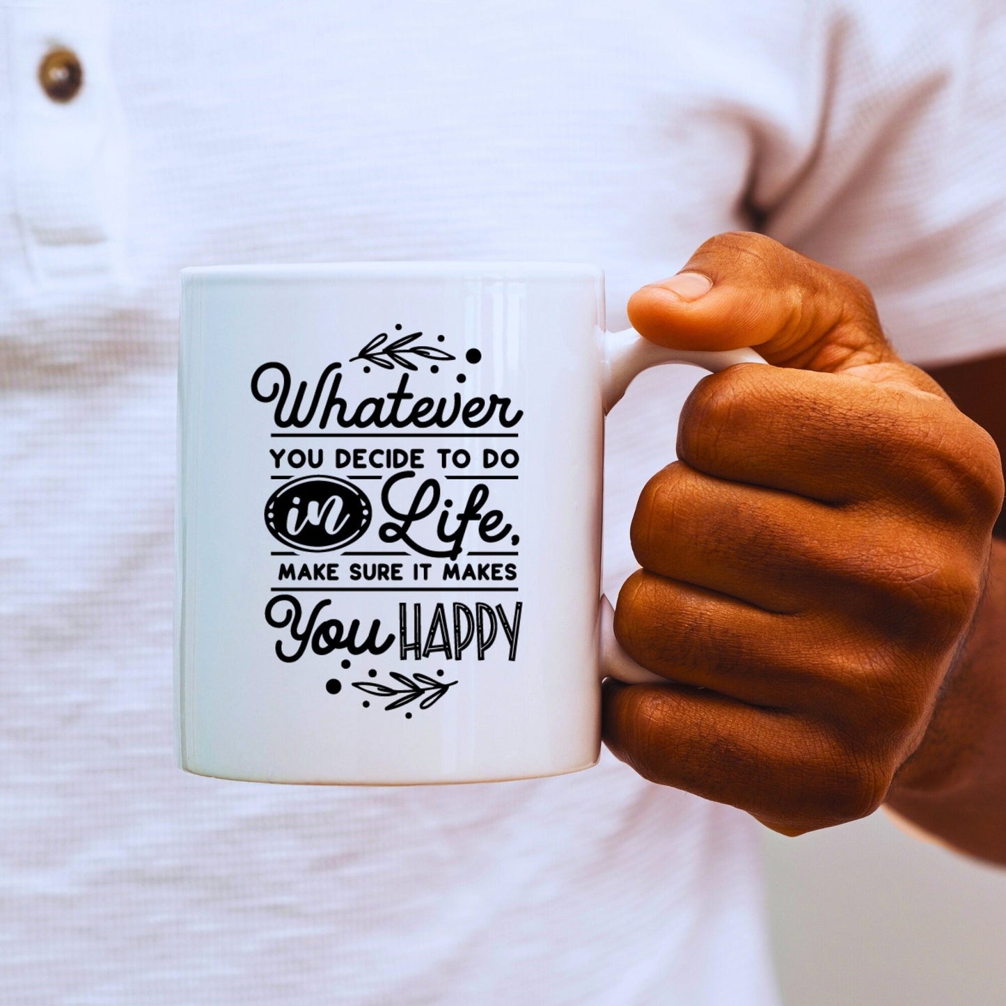 Whatever You Decide to Do in Life - Bible Verse Faith Mug - Christian Religious Gift - Dad Mug with Affirmations - Supportive Baptism Gift - Raiden Gate Design