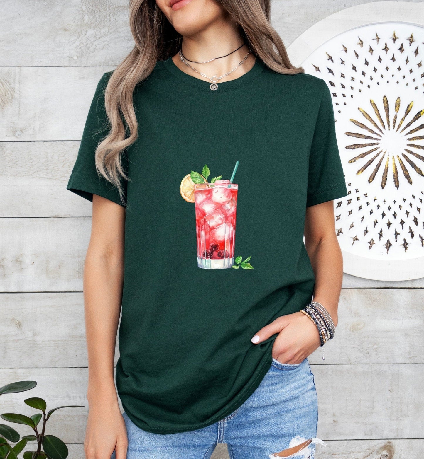 Woo Woo Cocktail Groom or Bride Cocktail Bar Shirt - Minimalist Aesthetic T-Shirt for Bachelor or Hen Party - Fun and Chic Design - Raiden Gate Design