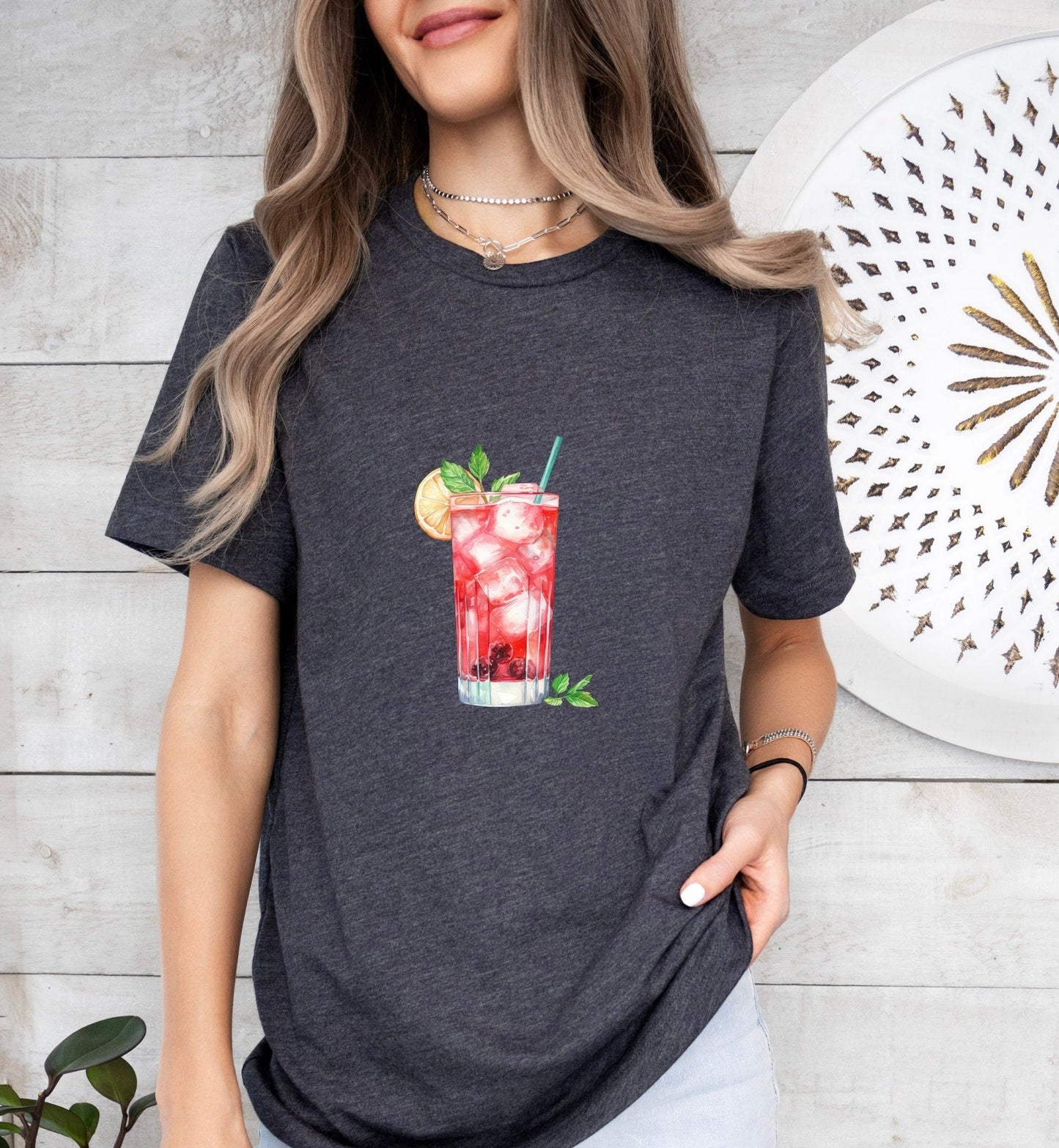Woo Woo Cocktail Groom or Bride Cocktail Bar Shirt - Minimalist Aesthetic T-Shirt for Bachelor or Hen Party - Fun and Chic Design - Raiden Gate Design