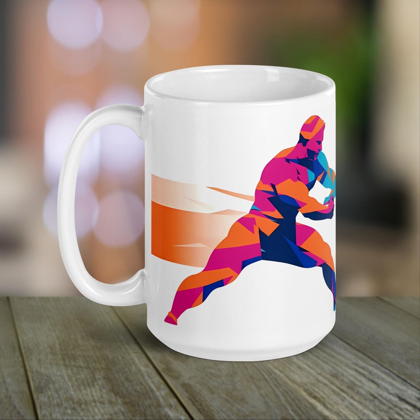 Wrestling Mug | Wrestler Gift | Wrestling Coach Gift with Neon Color Design - Raiden Gate Design