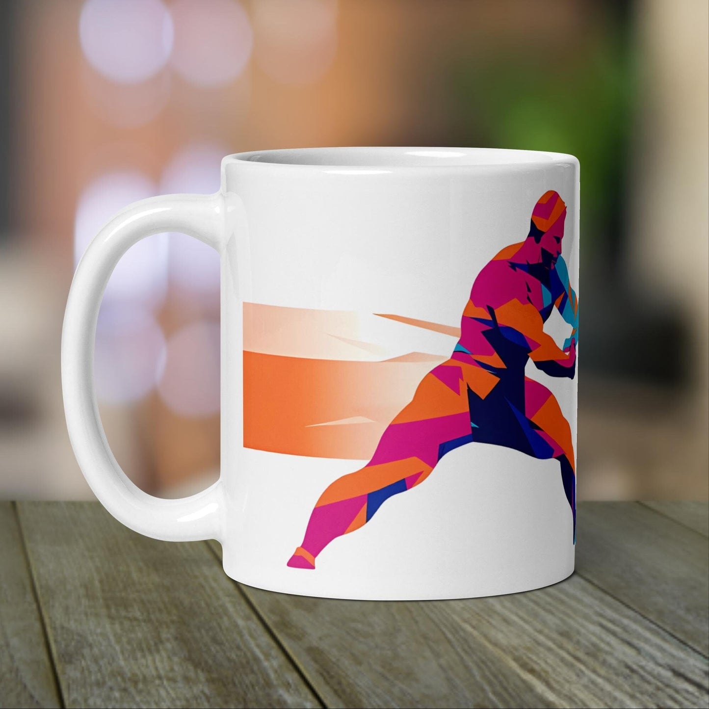 Wrestling Mug | Wrestler Gift | Wrestling Coach Gift with Neon Color Design - Raiden Gate Design