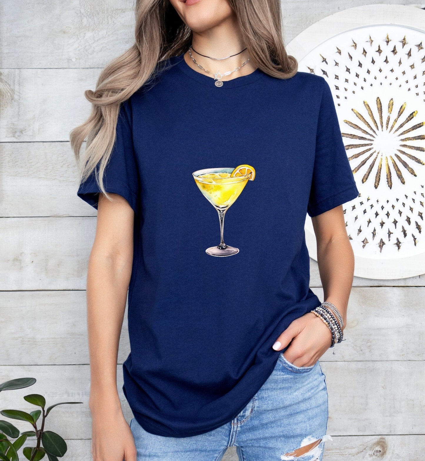 Yellow Bird Cocktail Groom or Bride Cocktail Bar Shirt - Minimalist Aesthetic T-Shirt for Bachelor or Hen Party - Fun and Chic Design - Raiden Gate Design