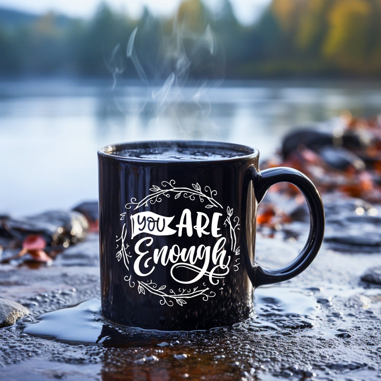 You are enough Mug - Bible Verse Faith Coffee Mug - Christian Religious Gift for Him - Dad Mug with Affirmations - Supportive Baptism Gift - Raiden Gate Design