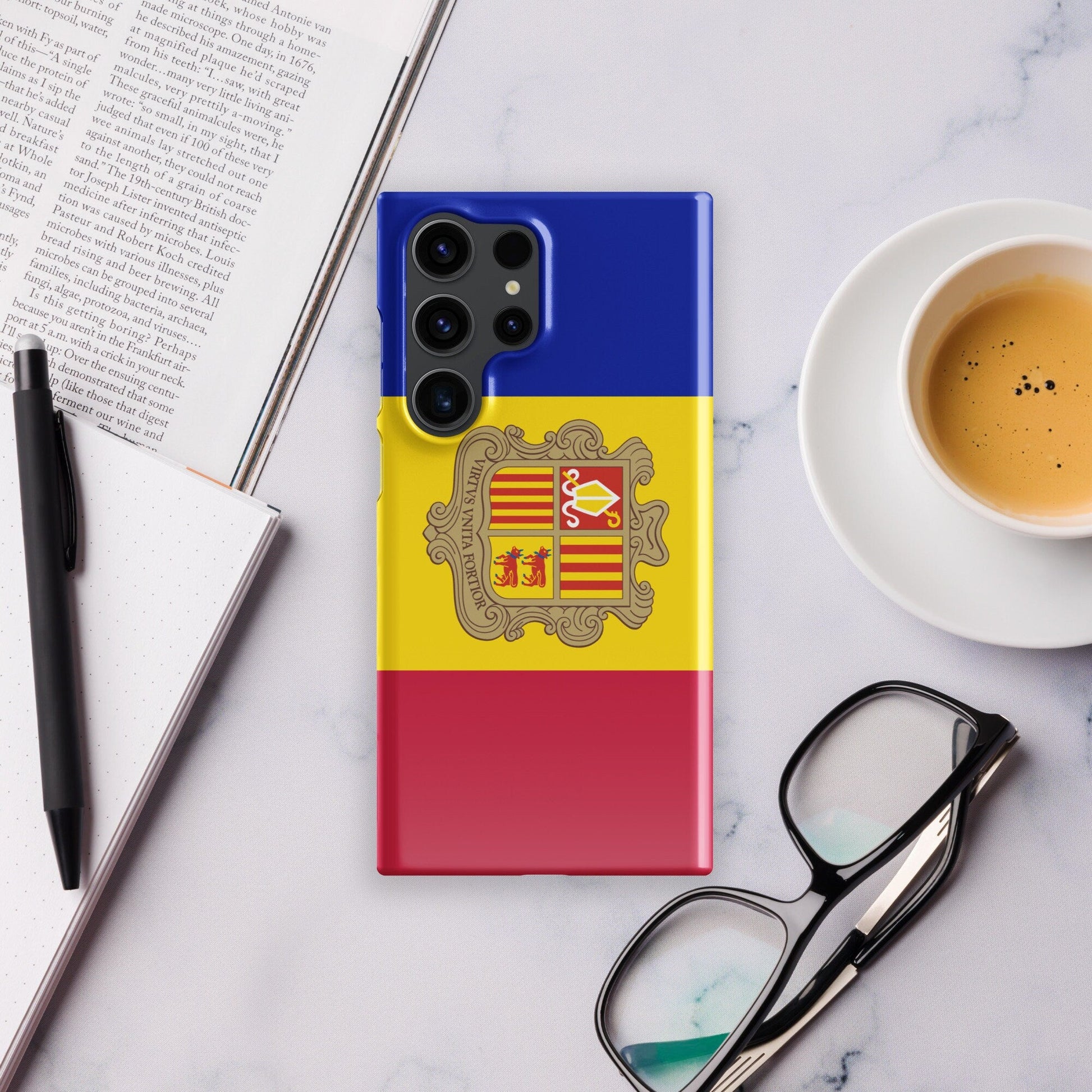 Andorra Flag Samsung Galaxy Phone Case for Samsung S24 and Samsung S23 for Patriots - Raiden Gate Design