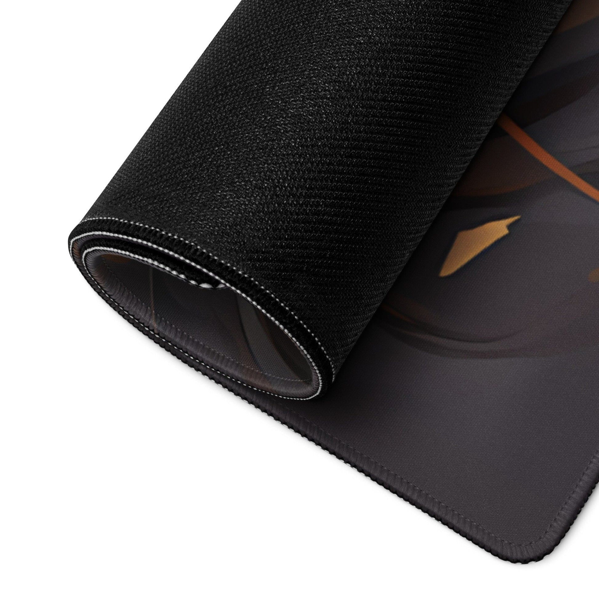 Black Hair Anime Girl with Golden Sparkles Gaming Mousepad | Desk Mat | Large Mouse Pad - Raiden Gate Design