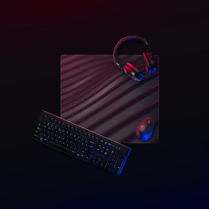Black Red Waves Gaming Mousepad | Desk Mat | Gamer Gift | Desk Accessories | Large Mouse Pad - Raiden Gate Design