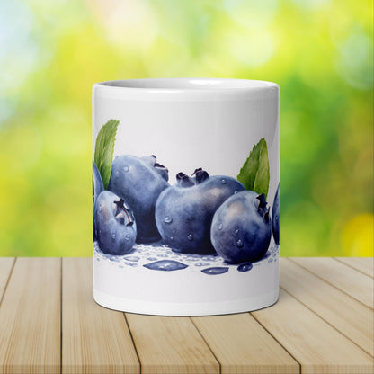 Blueberry Herbal Tea Mug | Teacup | Ceramic Tea Mug | Gifts for Her | Birthday Gift - Raiden Gate Design