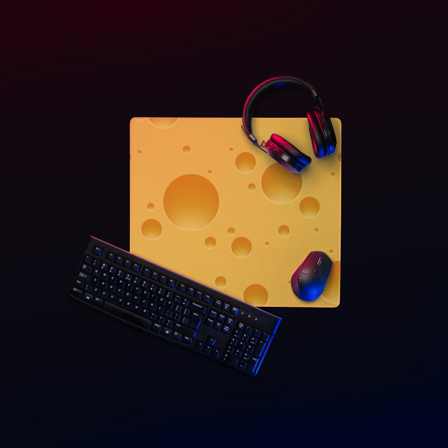 Cheese Photo Gaming Mousepad | Desk Mat | Gamer Gift | Desk Accessories | Large Mouse Pad - Raiden Gate Design