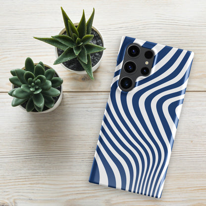 Curvy White Lines Samsung Galaxy S24 Ultra Case - Elegant Geometric Design - Raiden Gate Design